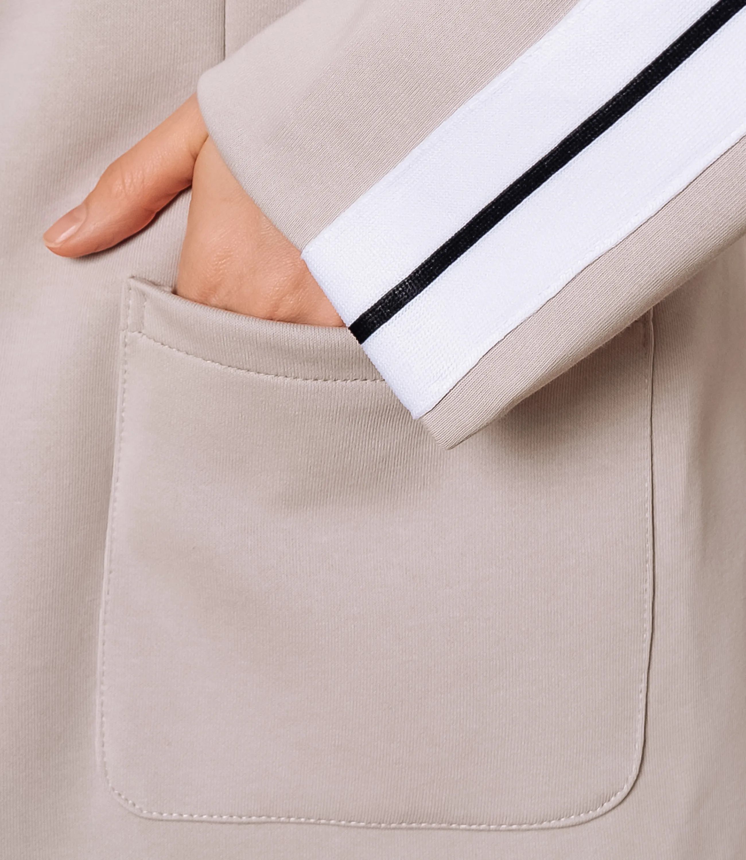 Костюм #ОКТ205001, бежево-серый - фото 5