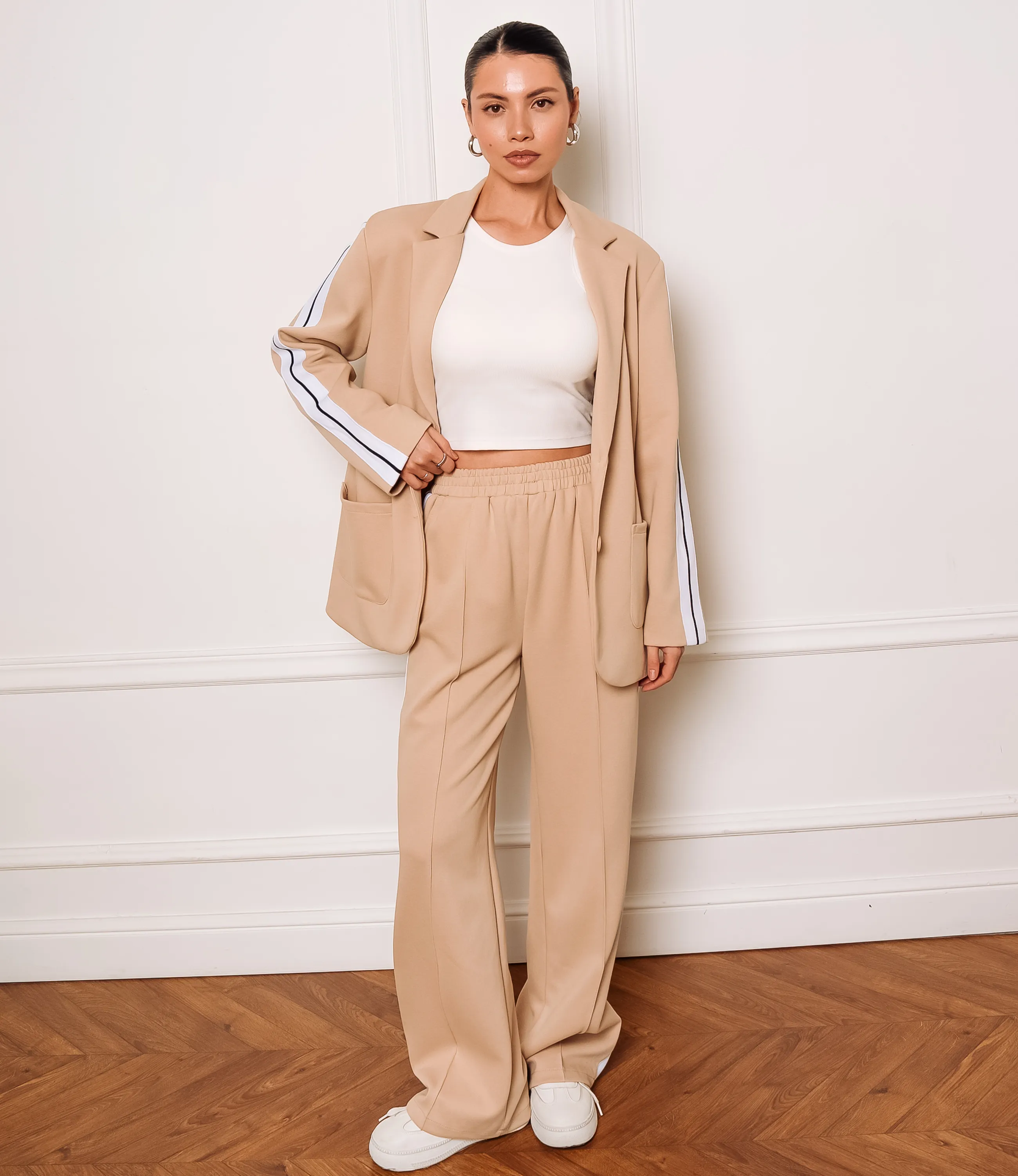 Костюм #ОКТ205001, бежевый - фото 1