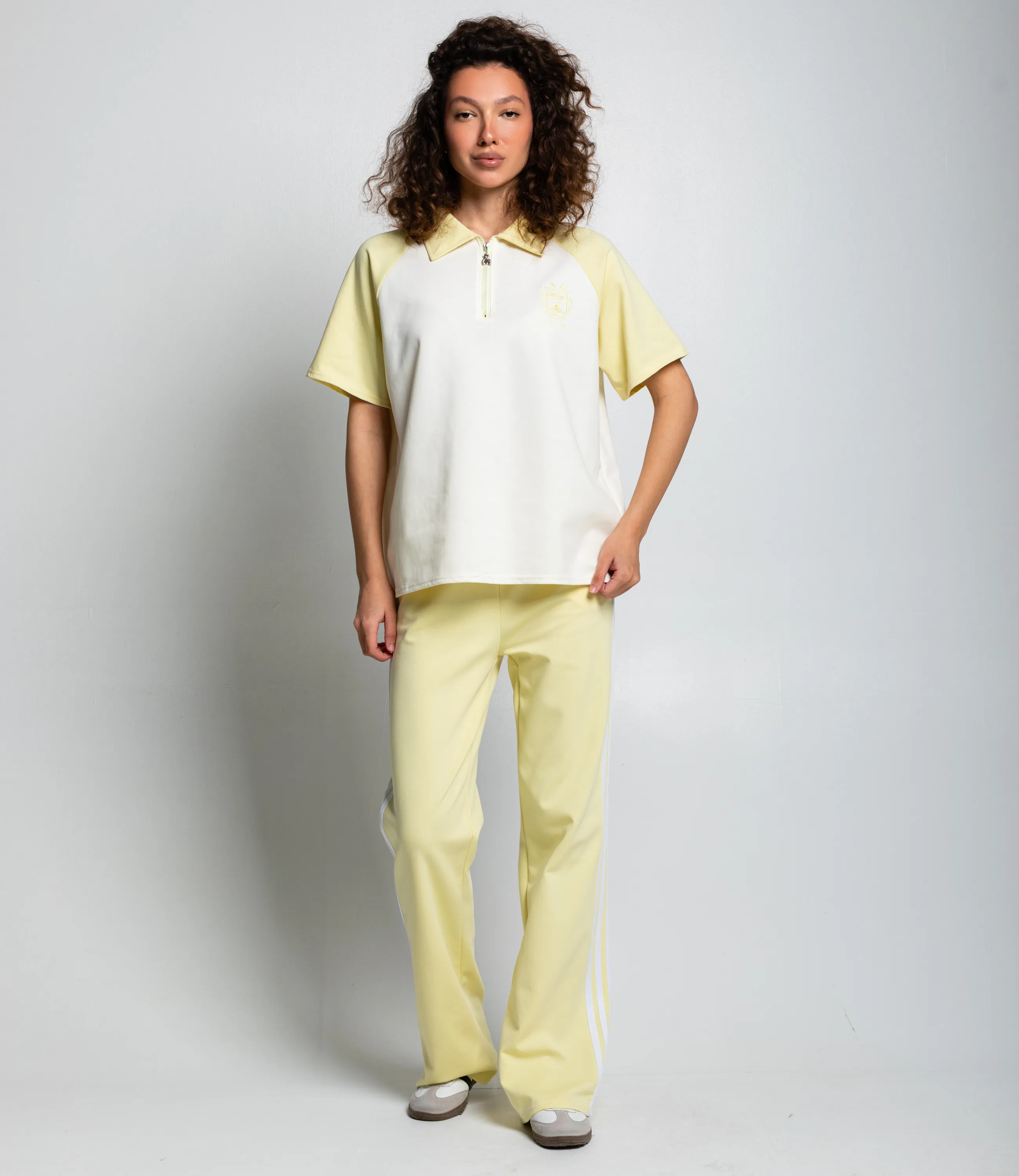 Спортивный костюм #КТ6605 (3), жёлтый, кремовый - фото 1