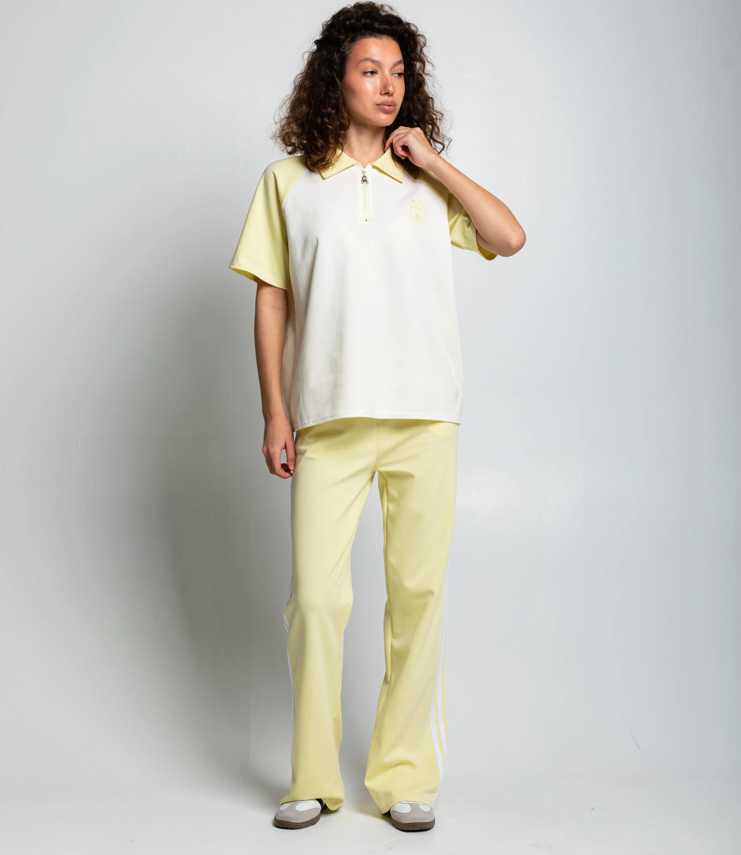 Спортивный костюм #КТ6605 (3), жёлтый, кремовый - фото 2