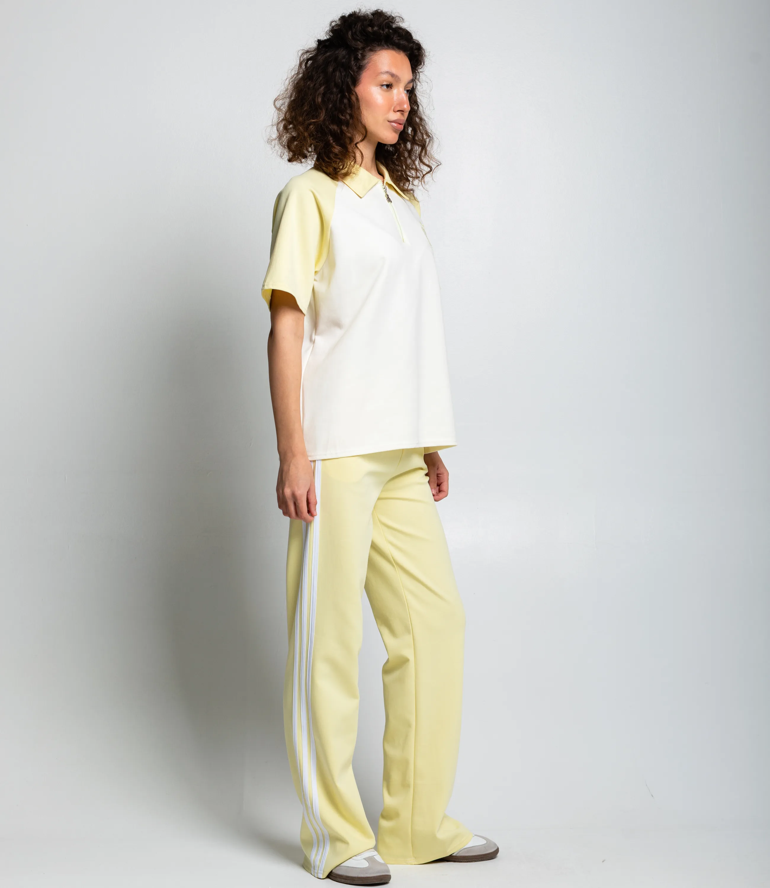 Спортивный костюм #КТ6605 (3), жёлтый, кремовый - фото 3