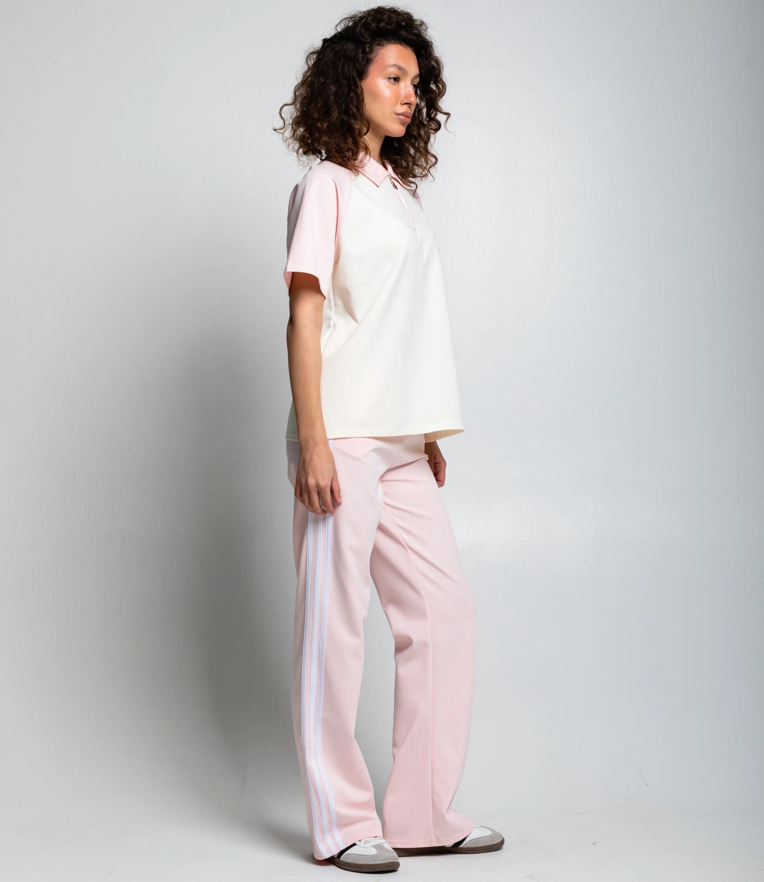 Спортивный костюм #КТ6605 (3), розовый, кремовый - фото 3