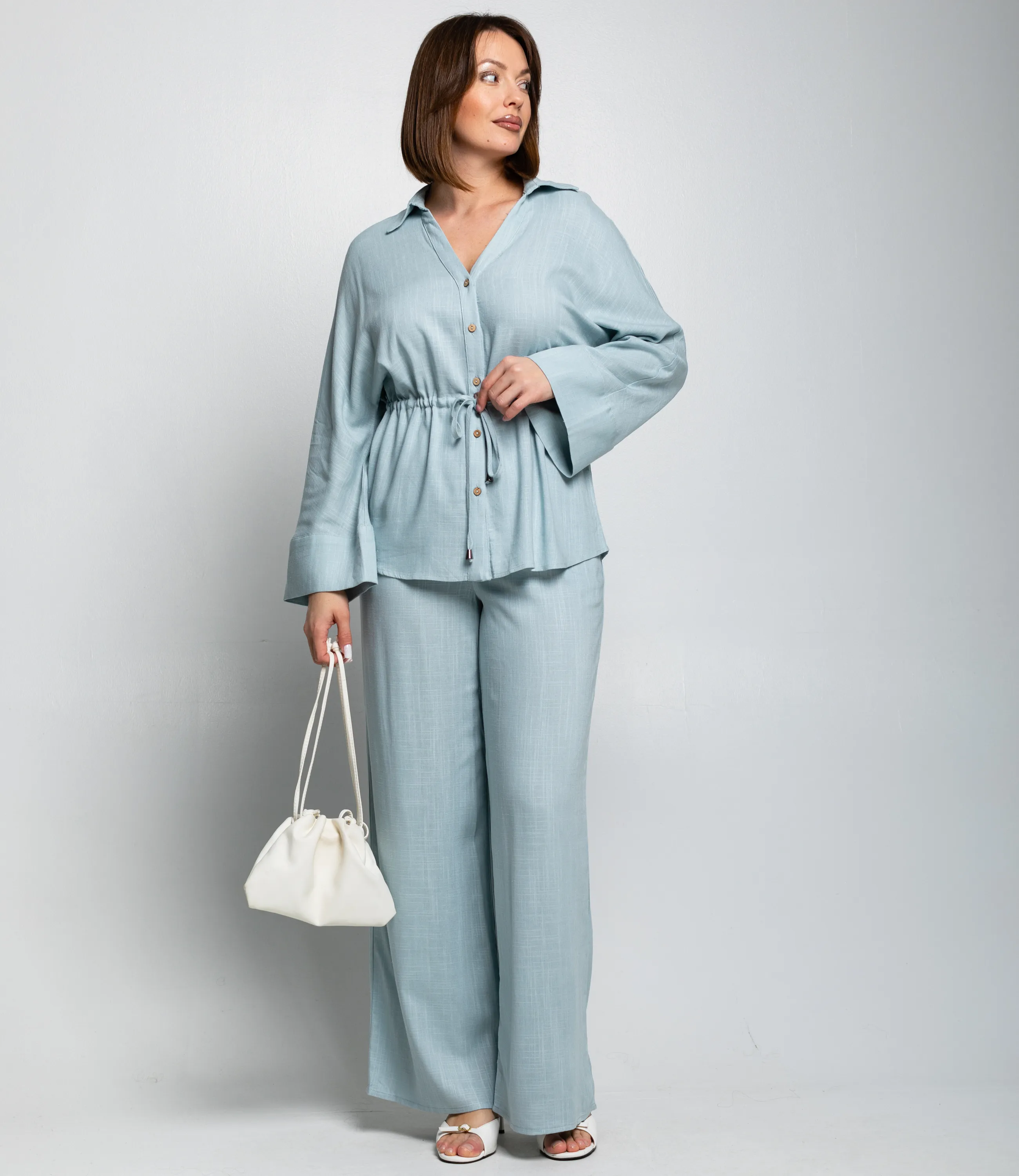 Костюм #ОКТ215002, голубой - фото 2