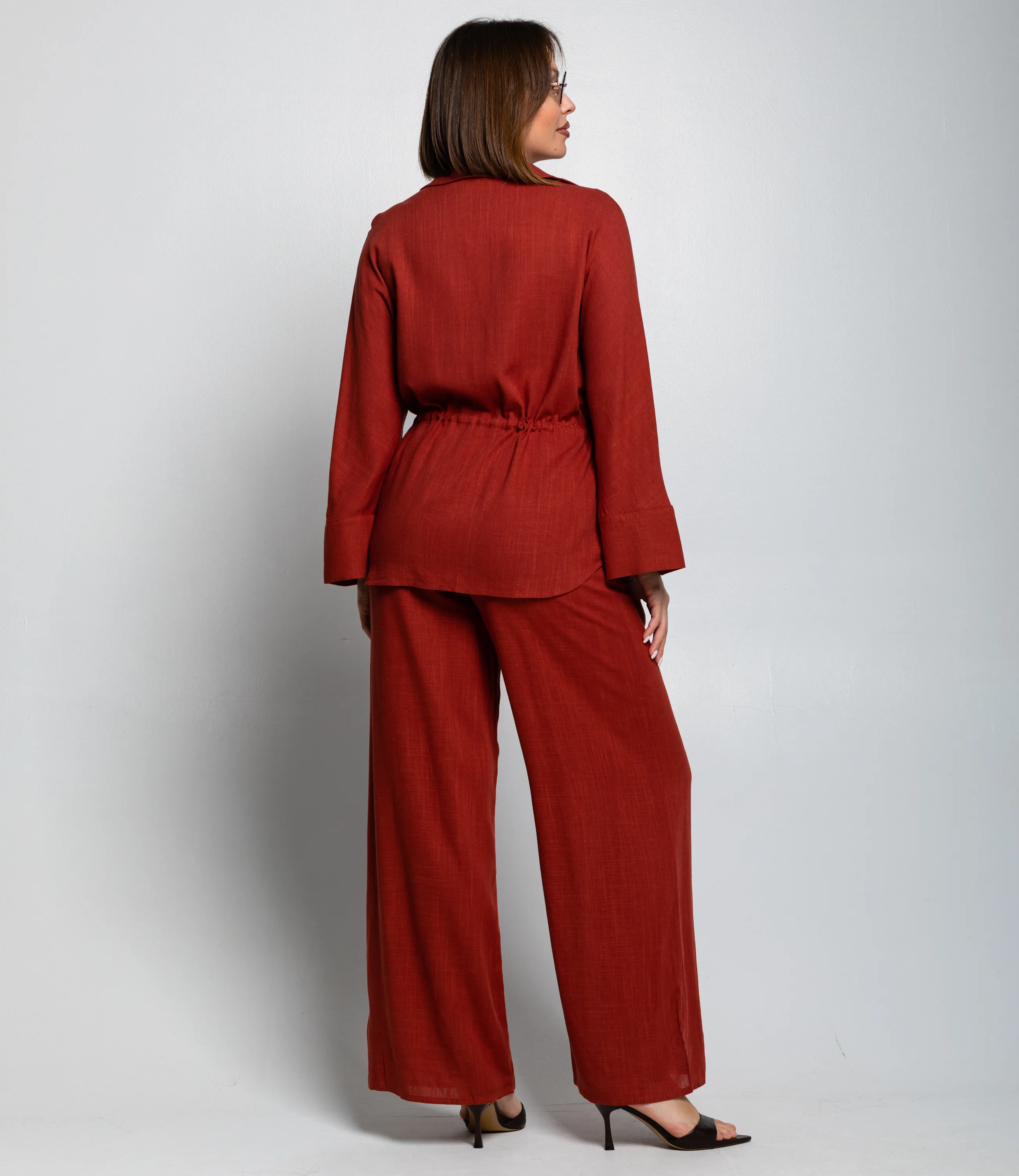 Костюм #ОКТ215002, терракотовый - фото 4