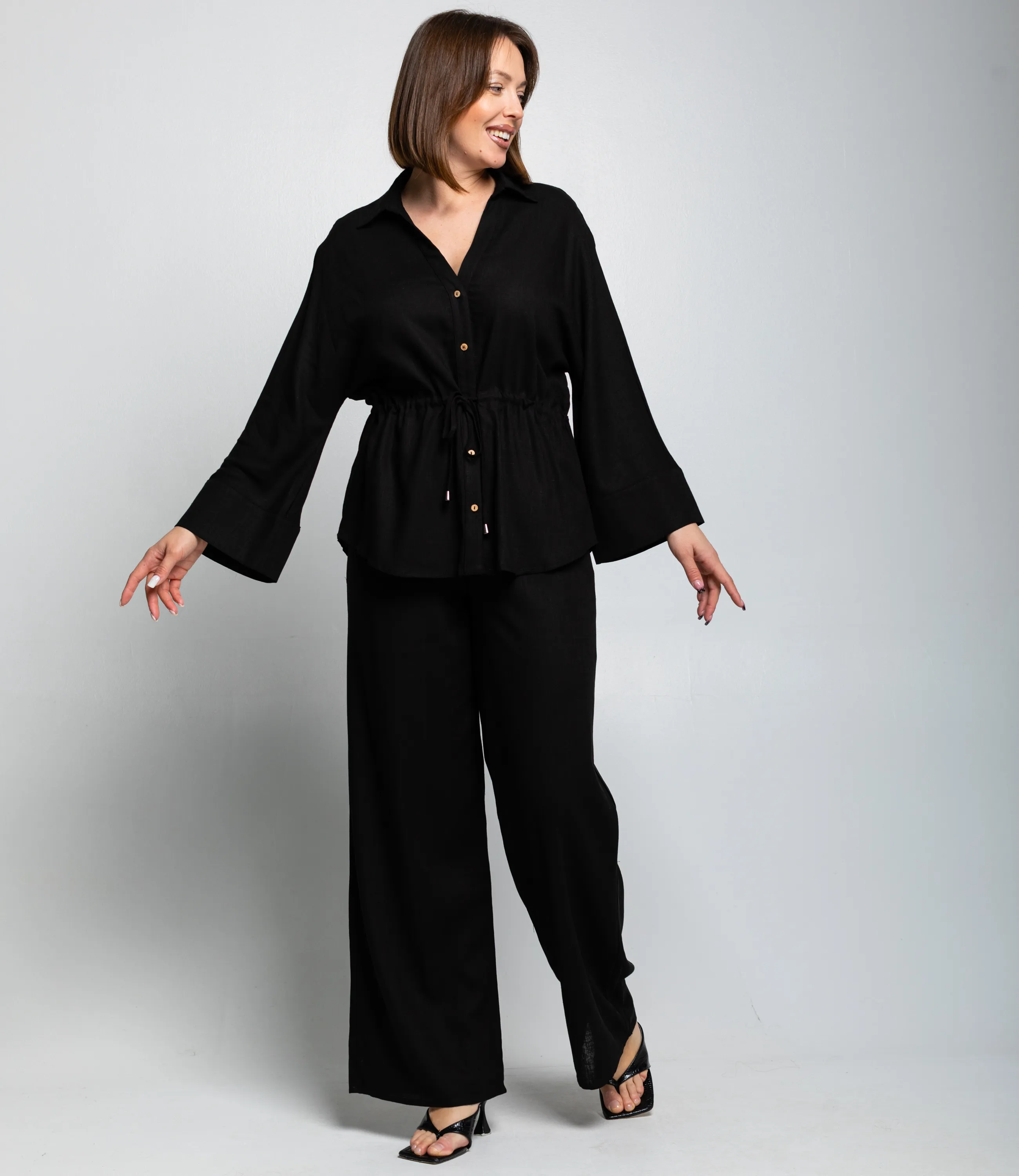 Костюм #ОКТ215002, чёрный - фото 2