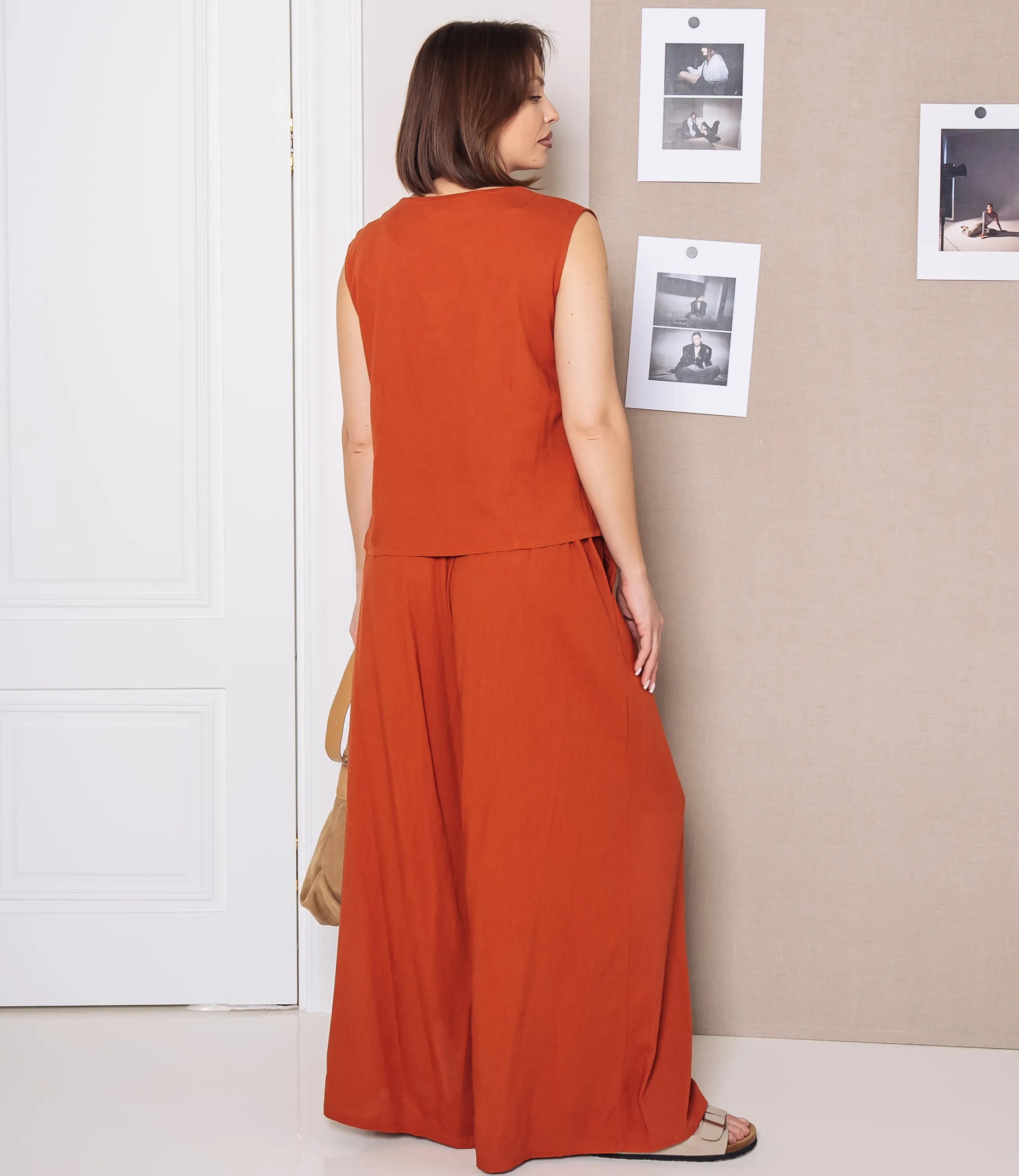 Костюм #ОКТ025026, терракотовый - фото 3