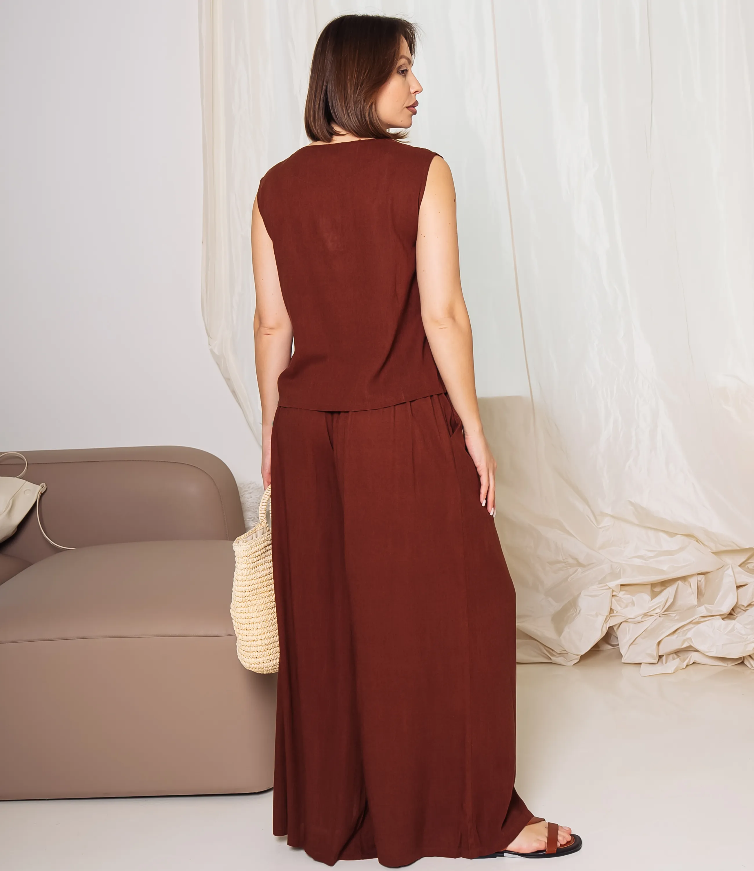 Костюм #ОКТ025026, коричневый - фото 3