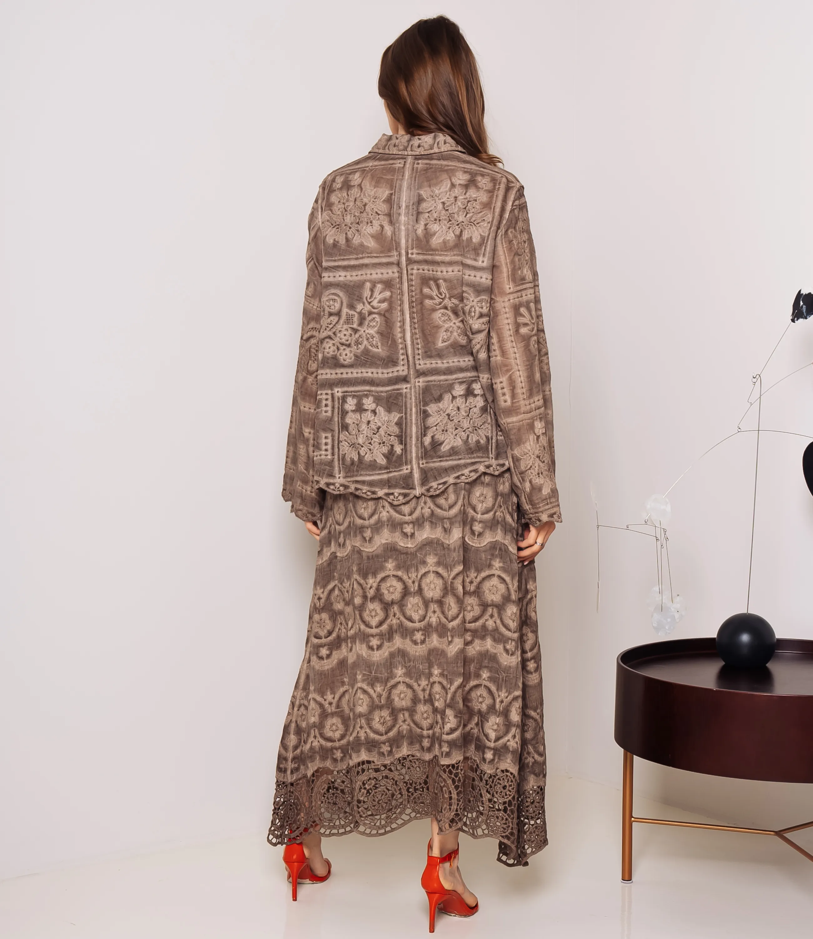 Костюм #КТ706 (4), тёмно-бежевый - фото 3