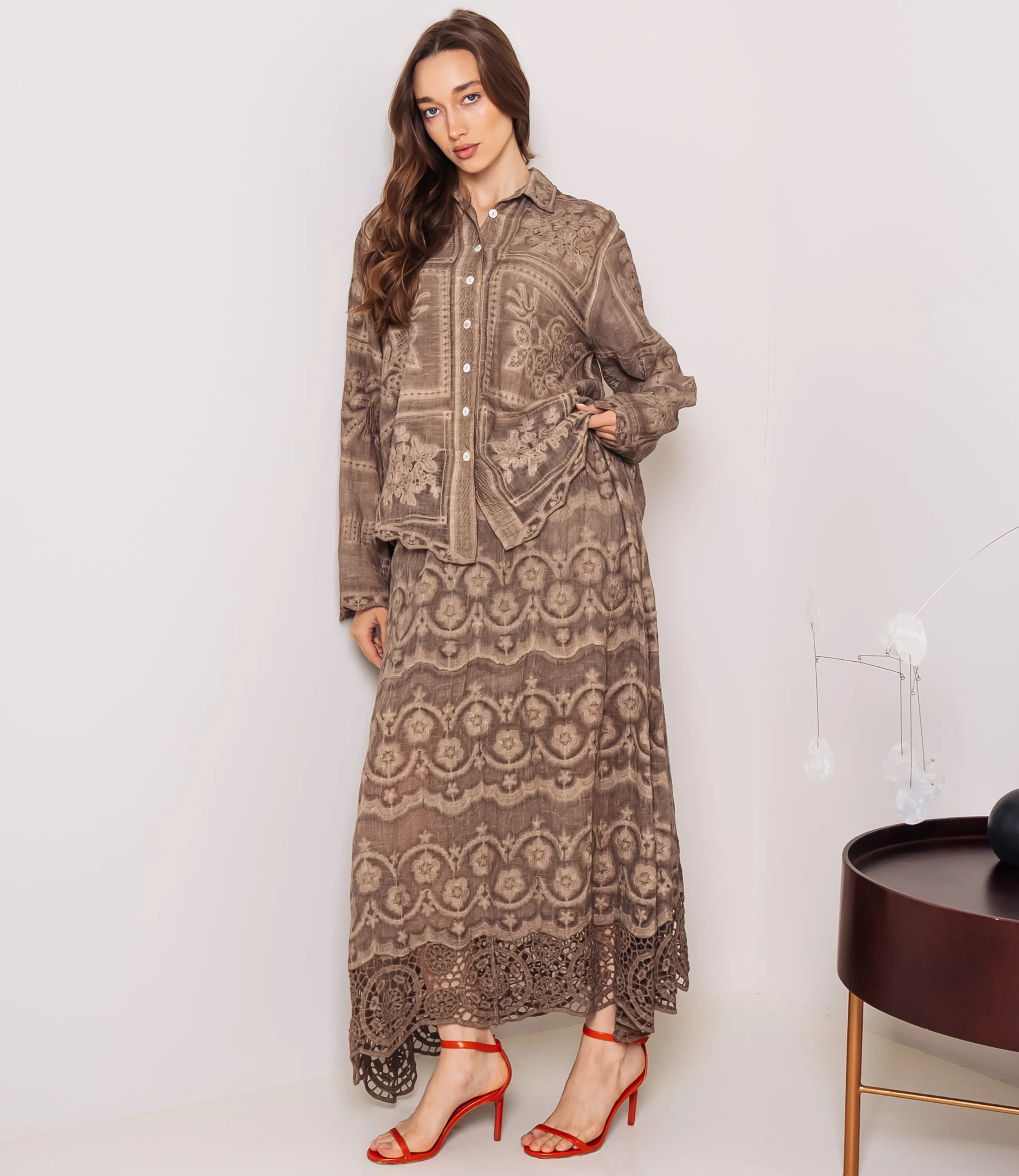 Костюм #КТ706 (4), тёмно-бежевый - фото 4