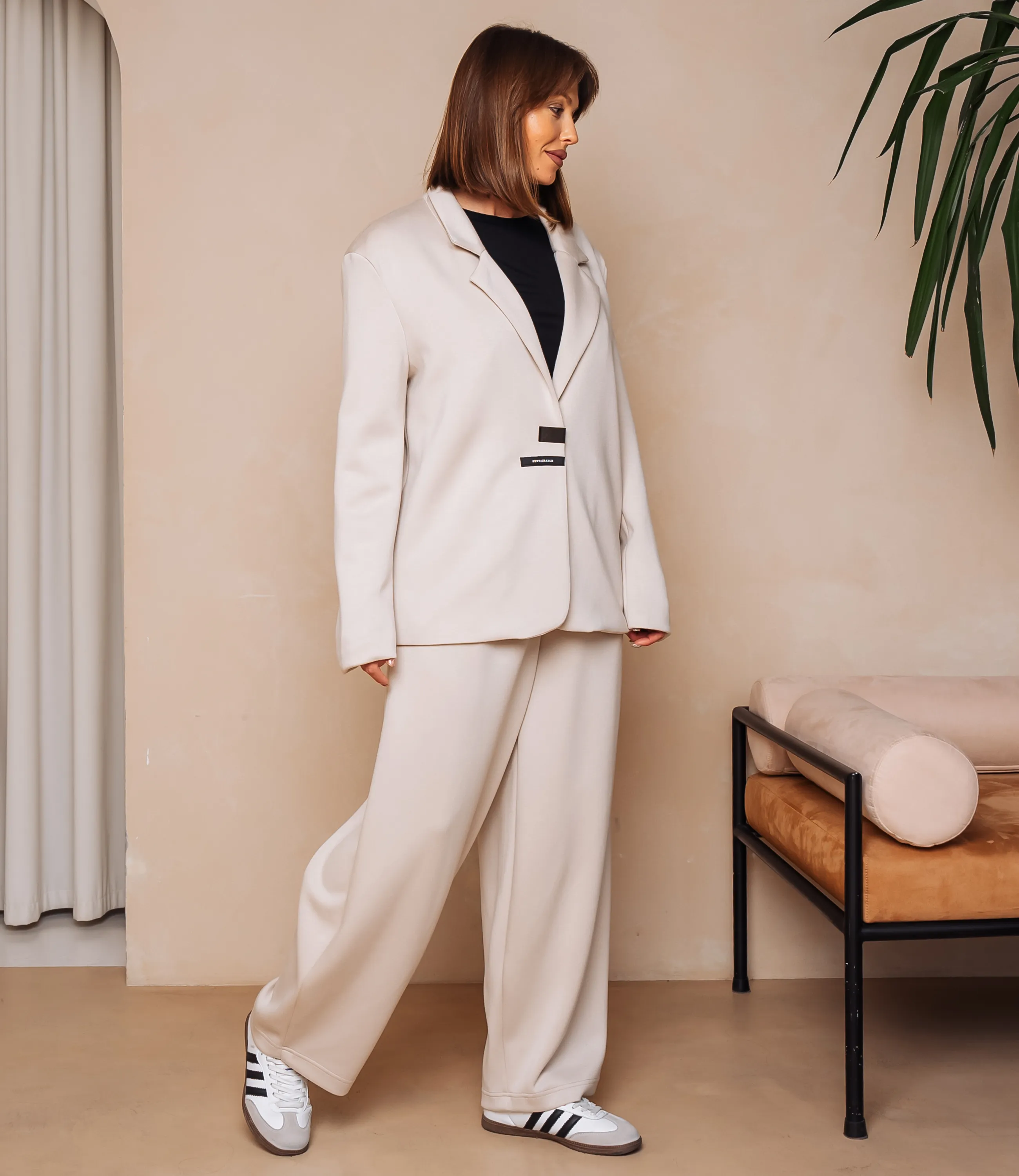 Костюм #КТ1790, светло-бежевый - фото 2