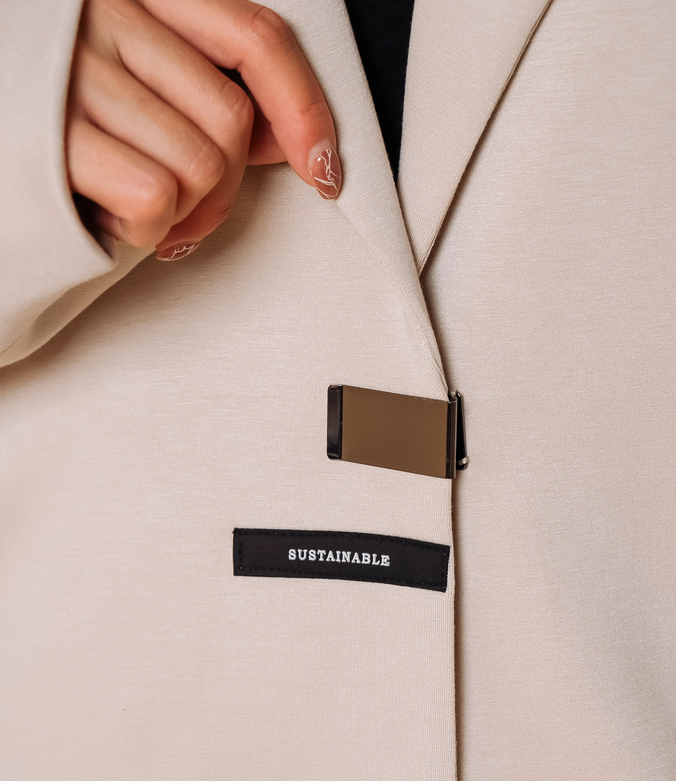 Костюм #КТ1790, светло-бежевый - фото 5