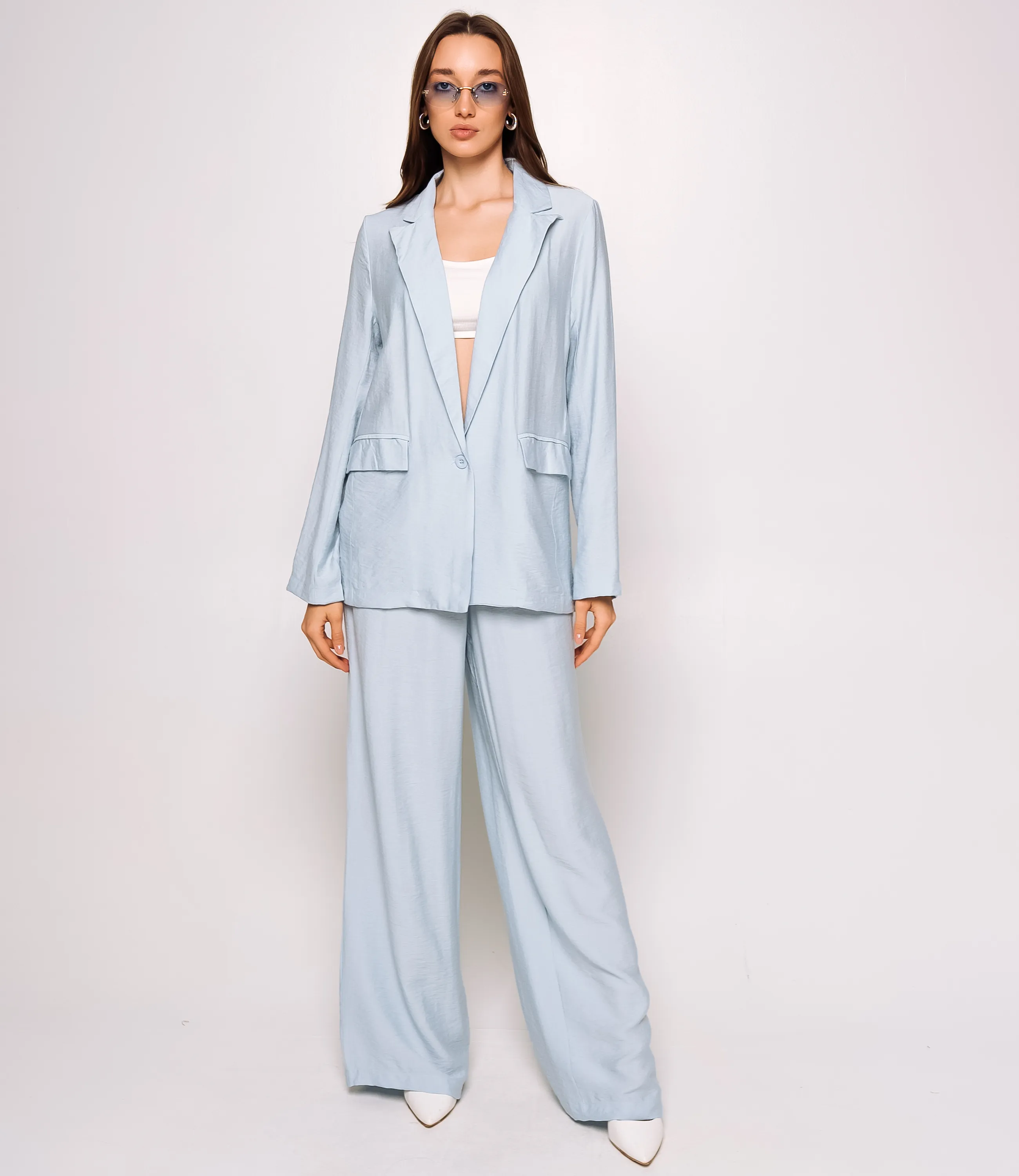 Костюм #ОКТ266002, голубой - фото 1
