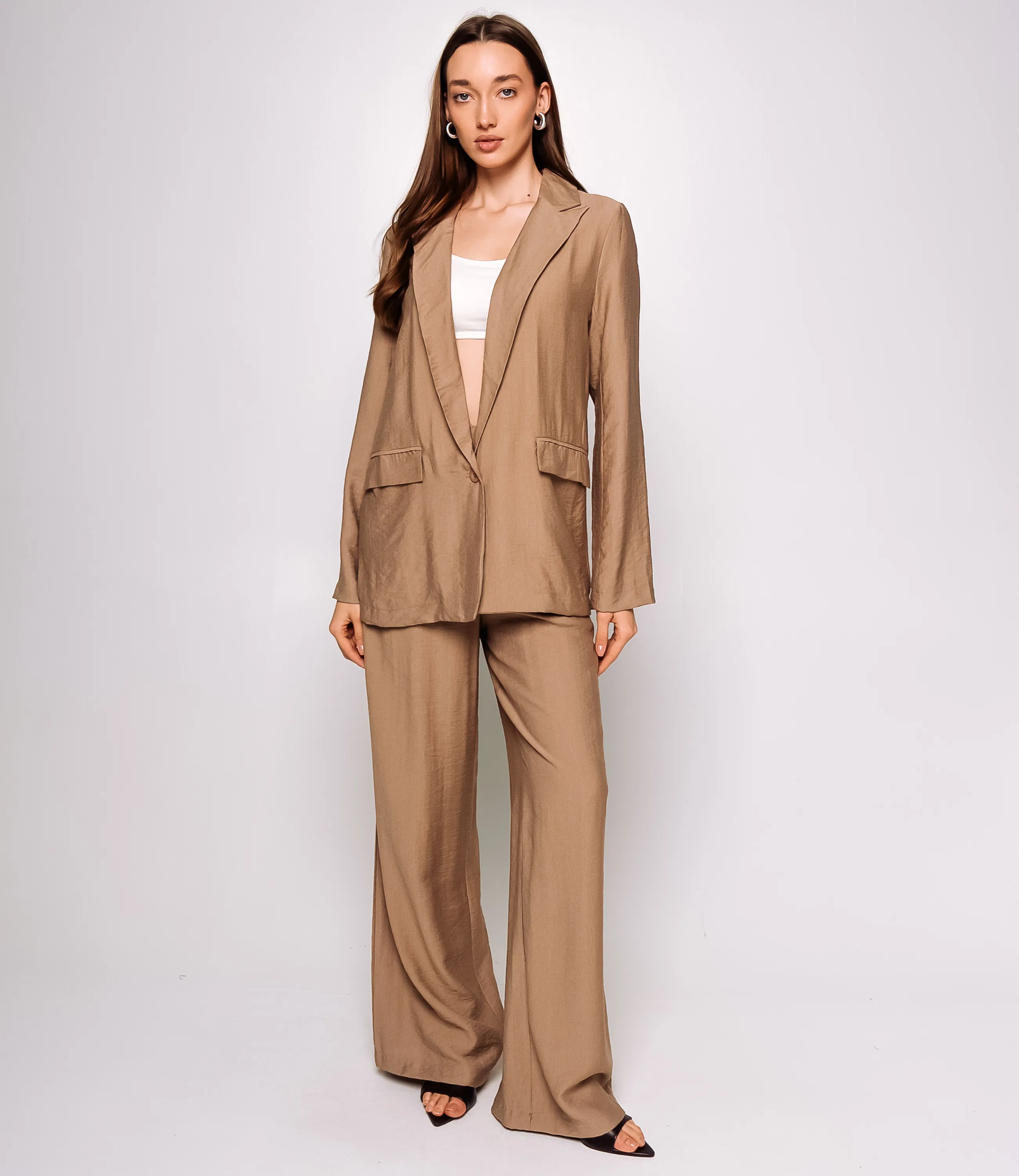 Костюм #ОКТ266002, тёмно-бежевый - фото 1