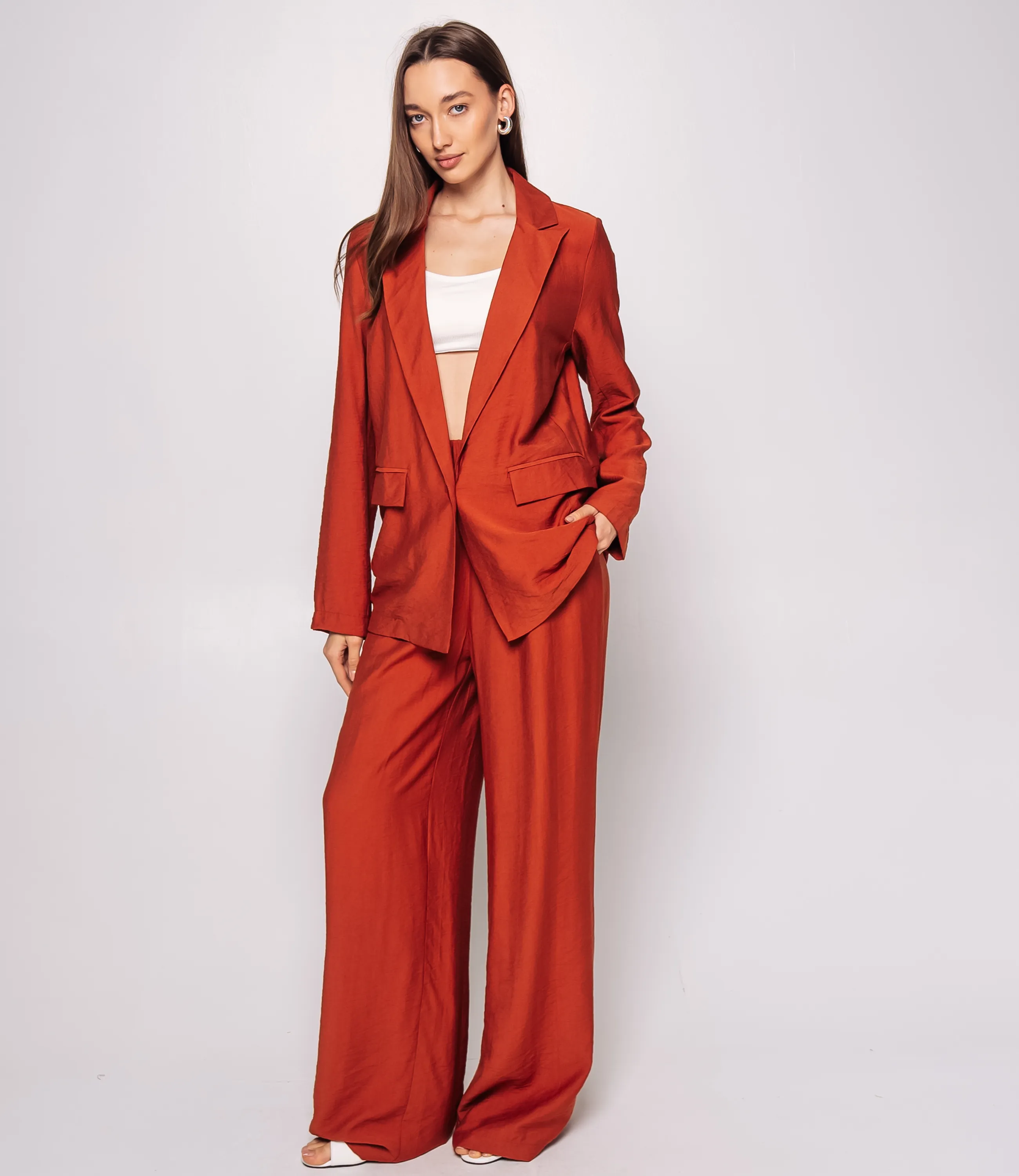 Костюм #ОКТ266002, терракотовый - фото 4