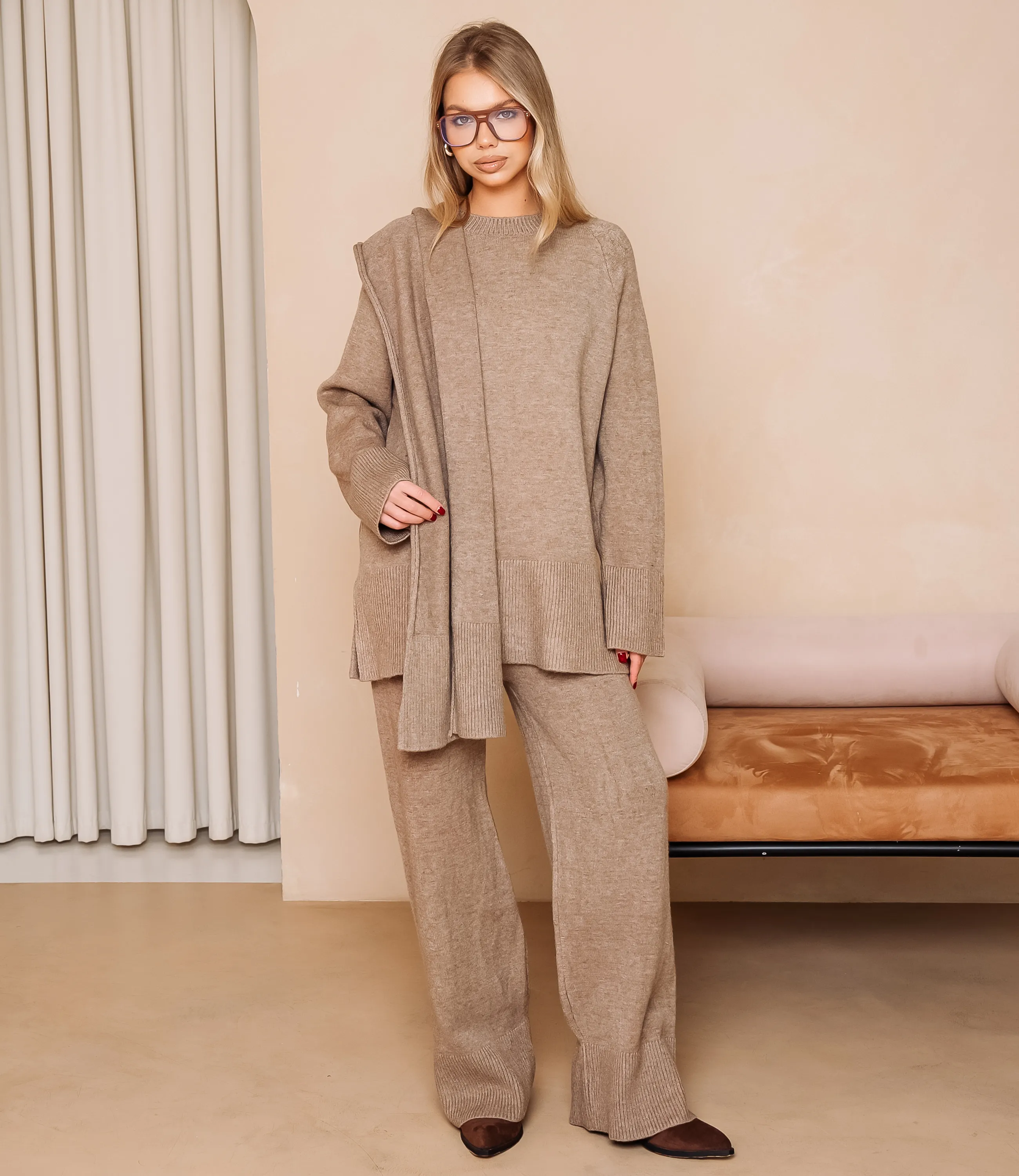 Костюм #КТ831 (6), бежевый - фото 1