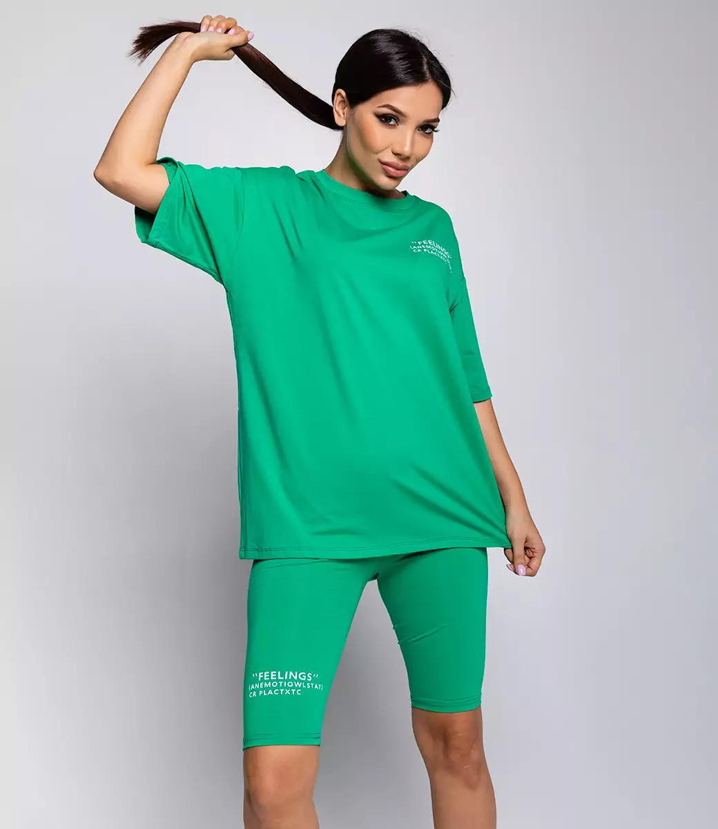 Спортивный костюм #КТD8, зелёный - фото 1