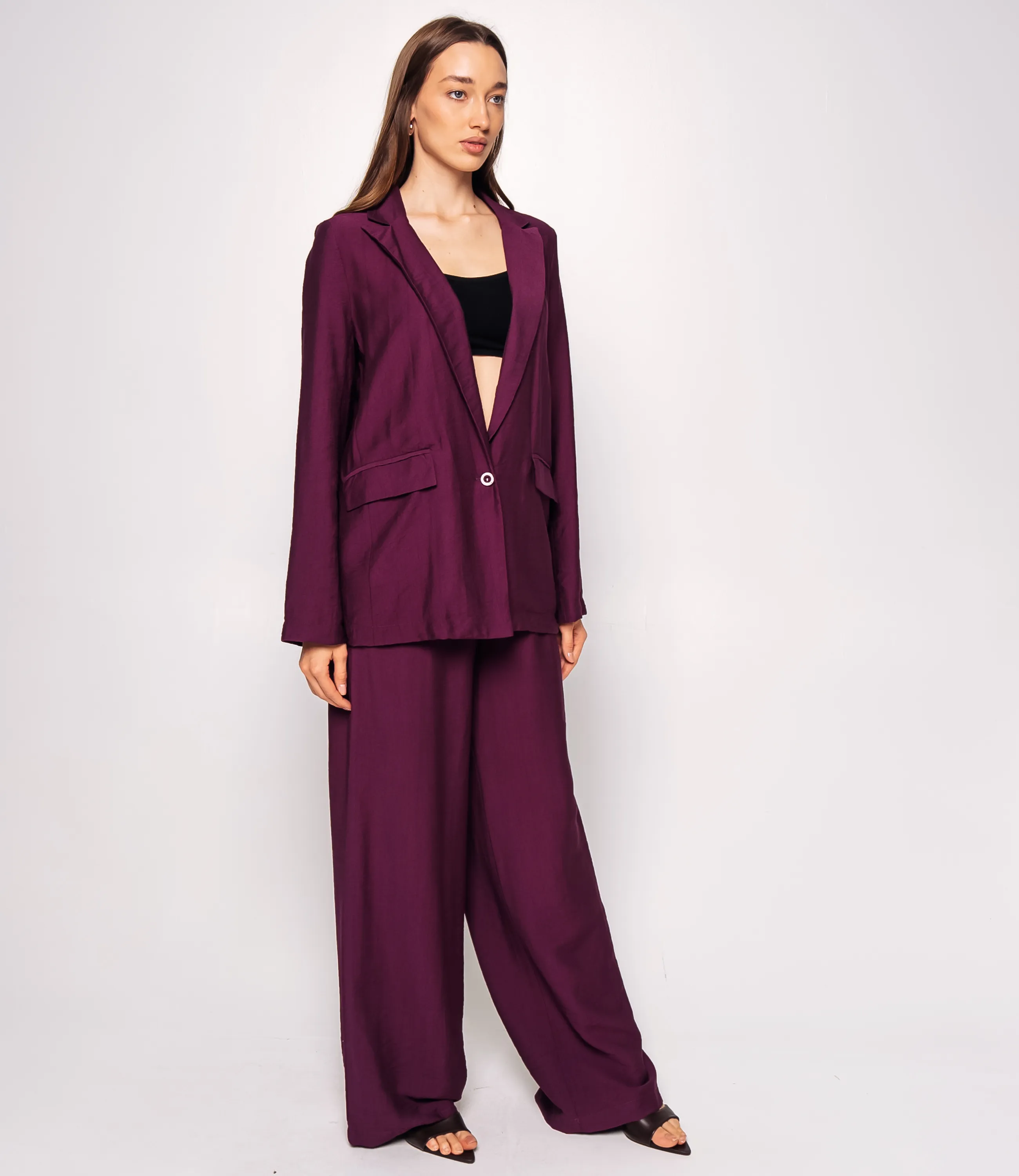 Костюм #ОКТ266002, сливовый - фото 2