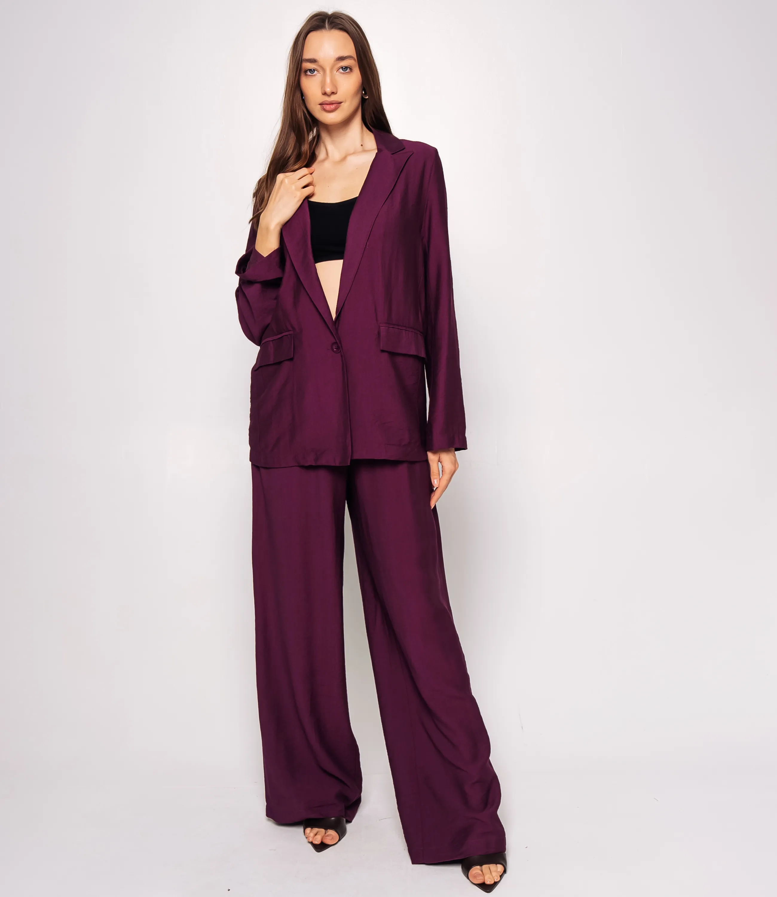 Костюм #ОКТ266002, сливовый - фото 4