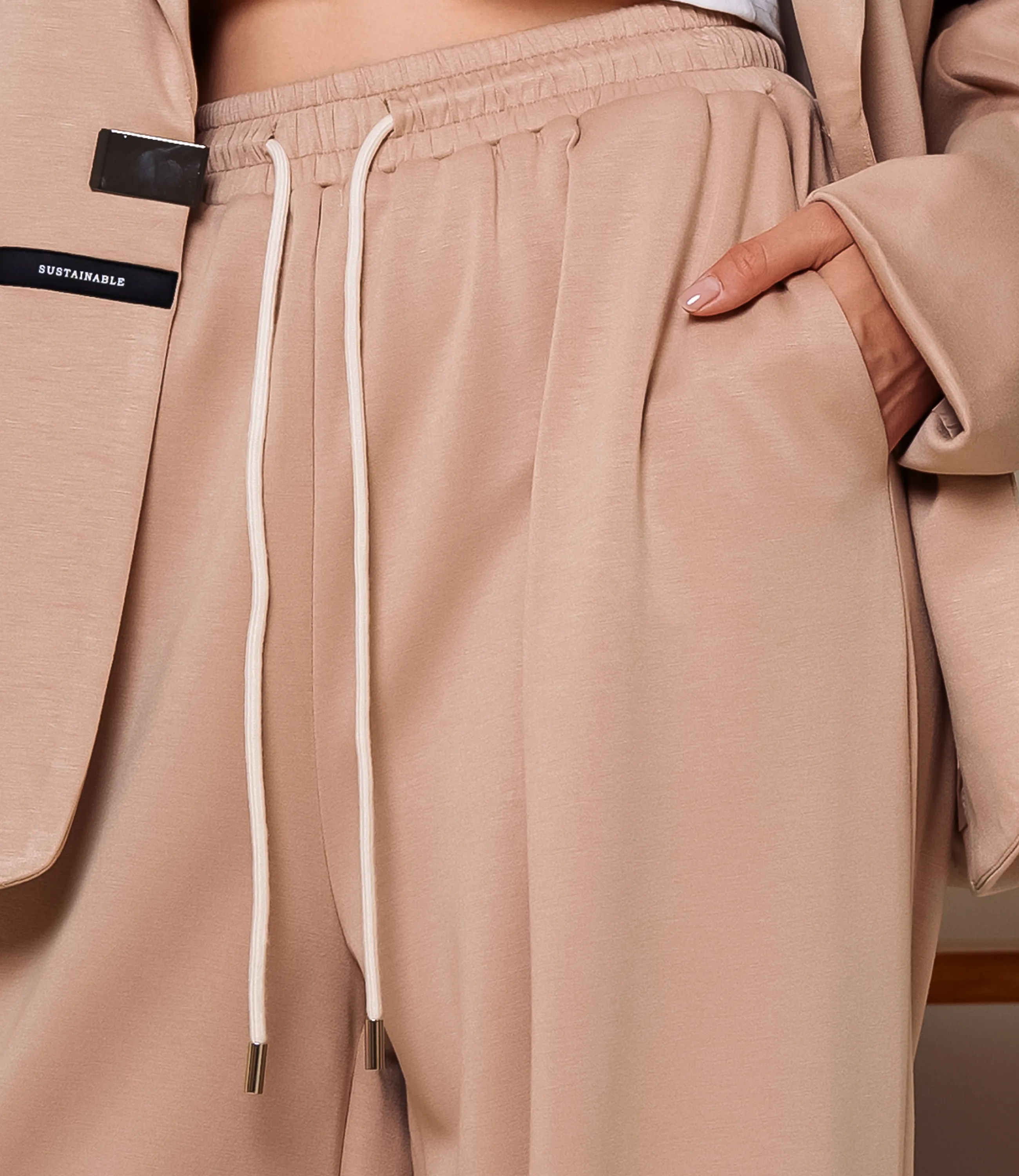 Костюм #КТ1790, бежевый - фото 5