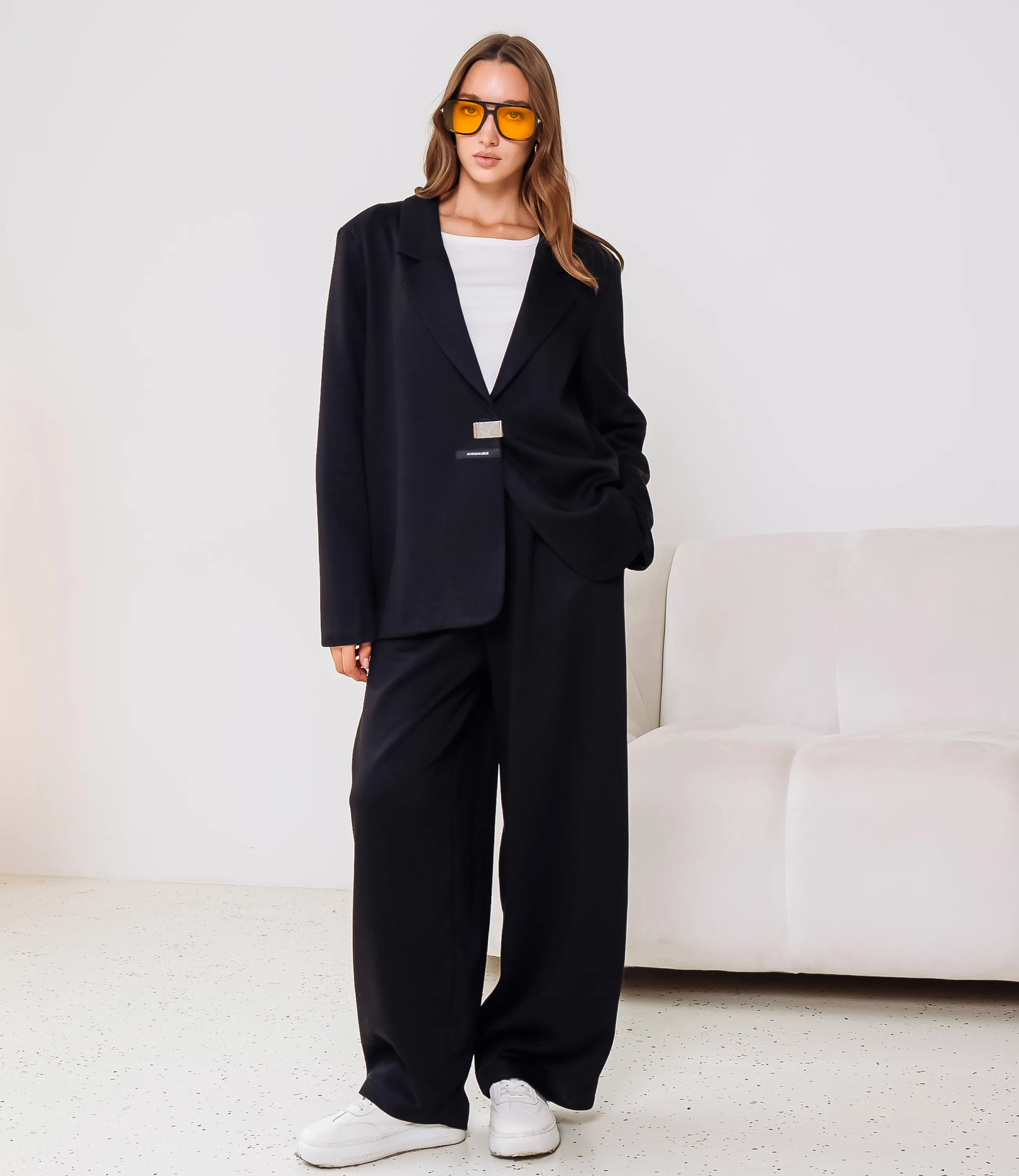 Костюм #КТ1790, чёрный - фото 1