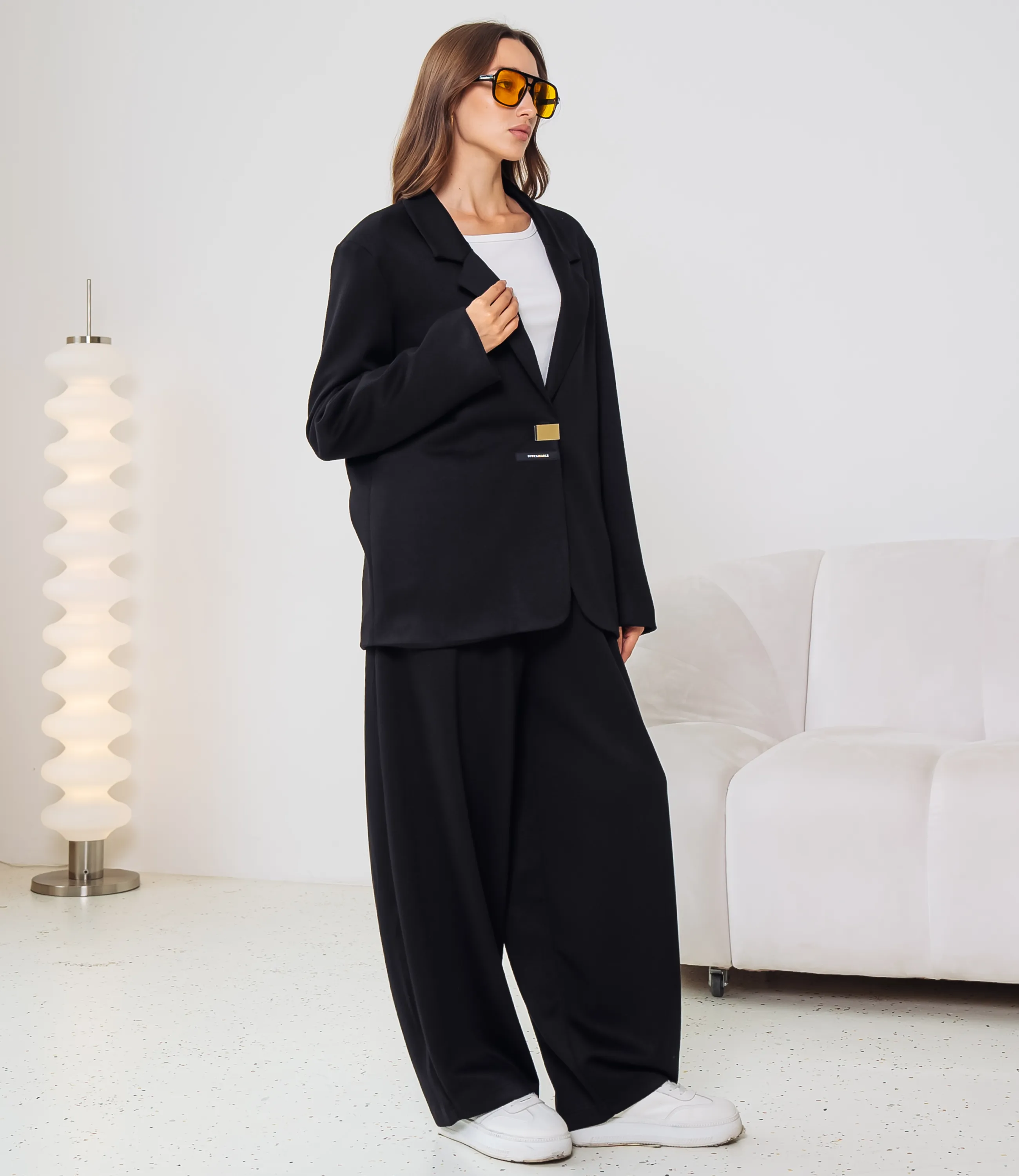 Костюм #КТ1790, чёрный - фото 2