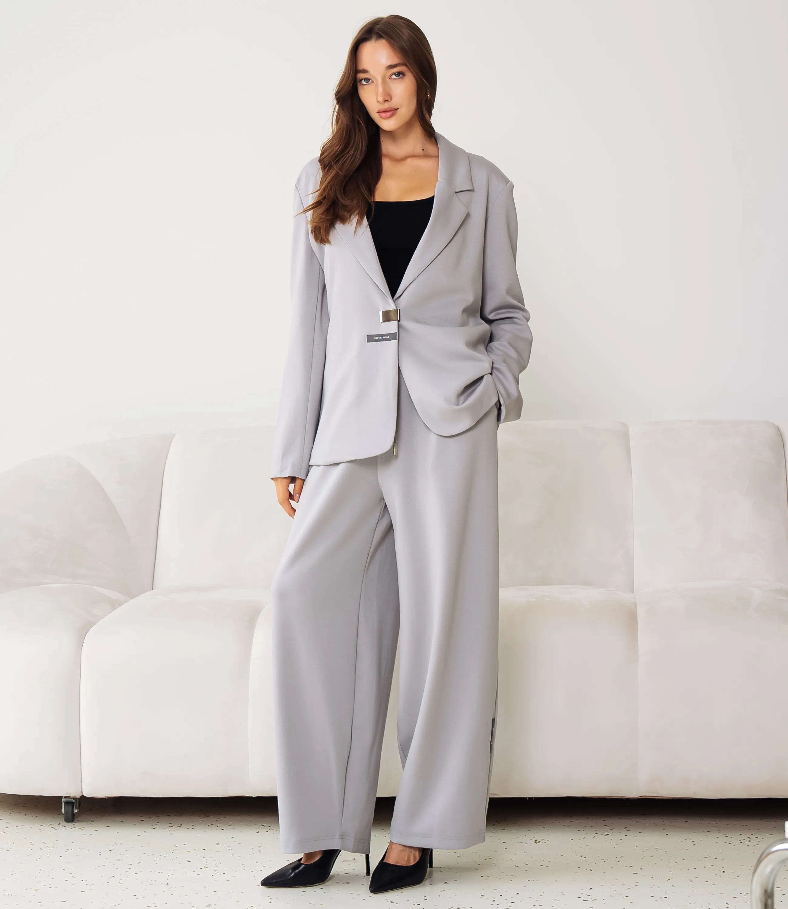 Костюм #КТ1790, серый - фото 4