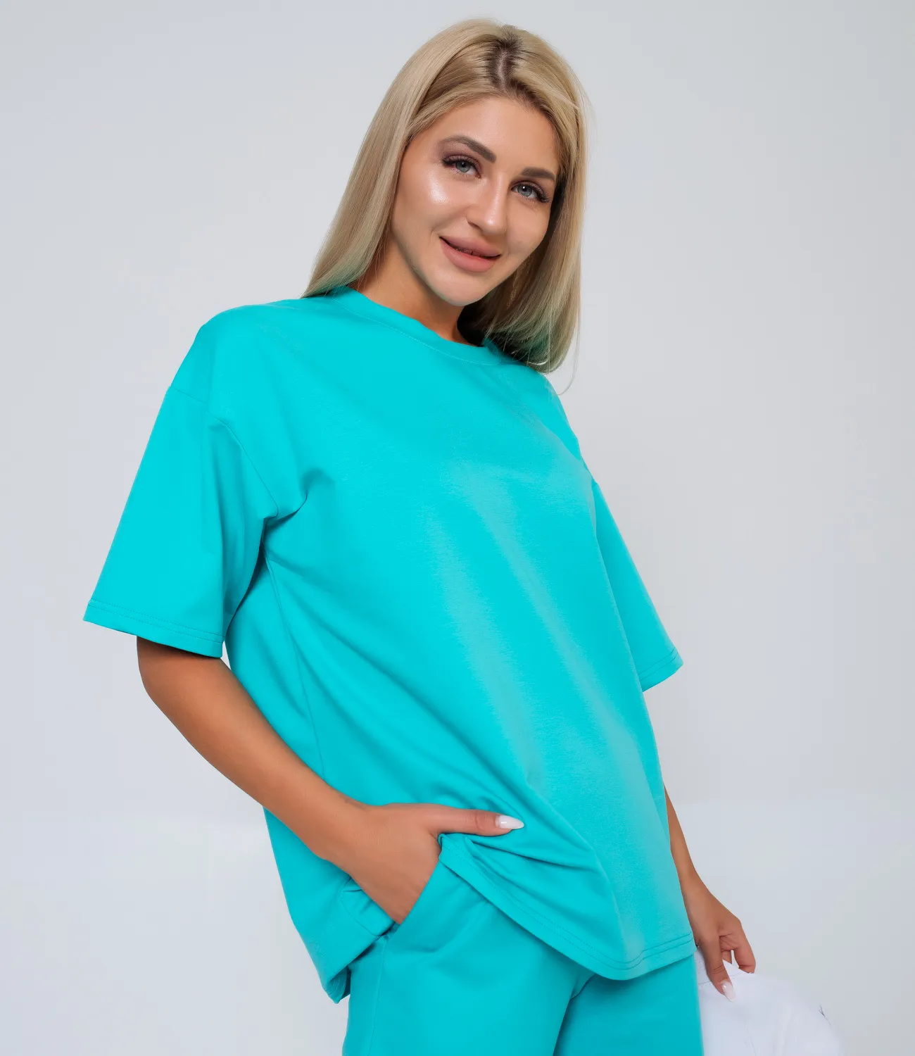 Спортивный костюм #БШ1400, бирюзовый - фото 5