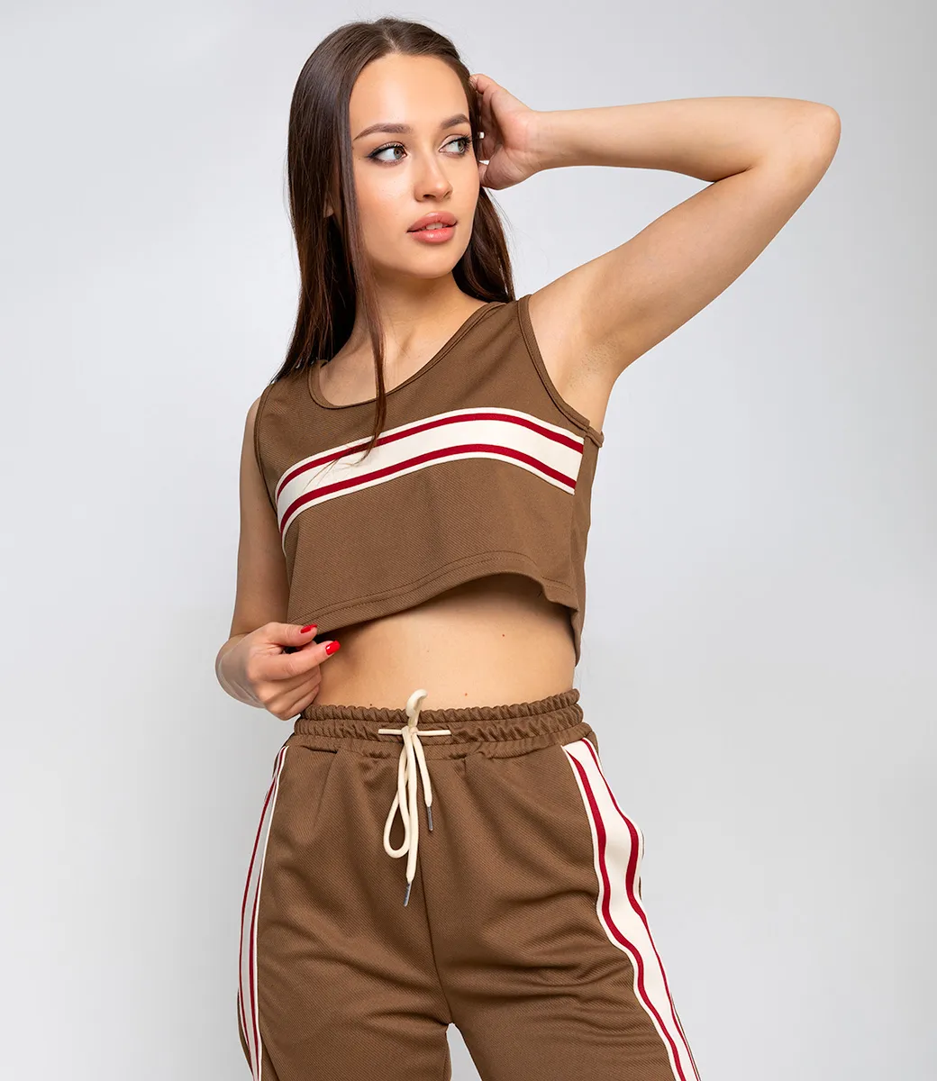 Спортивный костюм #КТ937 (3), коричневый - фото 5