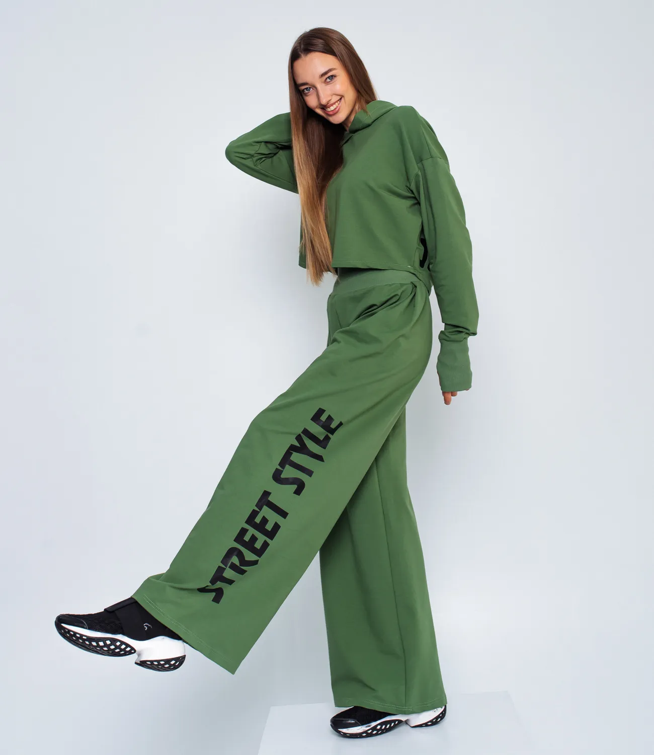 Спортивный костюм #БШ1610, хаки - фото 4
