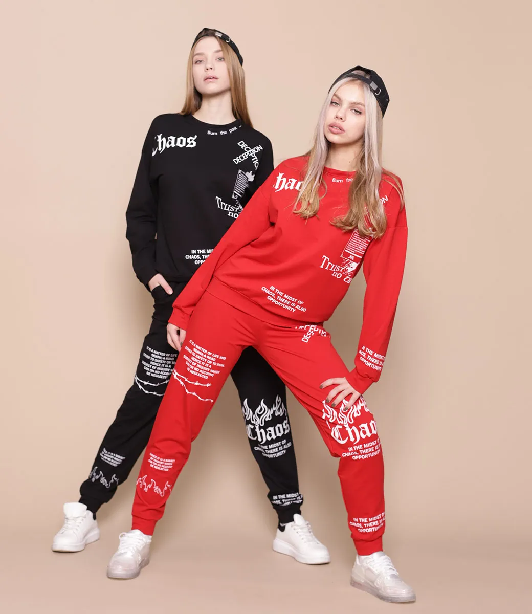 Спортивный костюм #БШ2, красный - фото 1