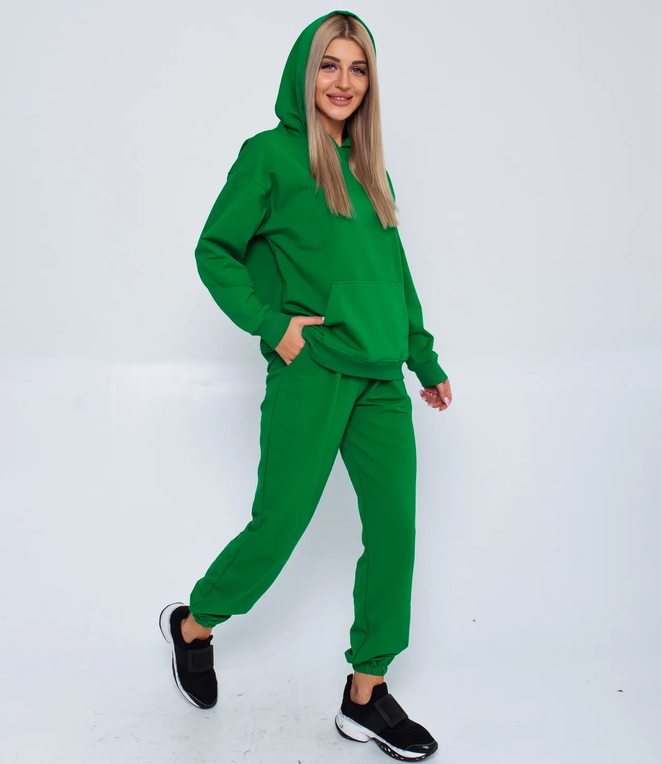 Спортивный костюм #БШ1500, зелёный - фото 4