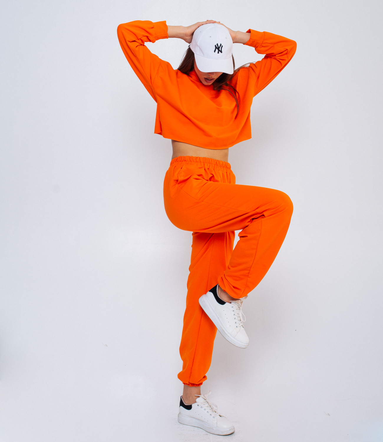 Спортивный костюм #БШ1527, оранжевый - фото 2