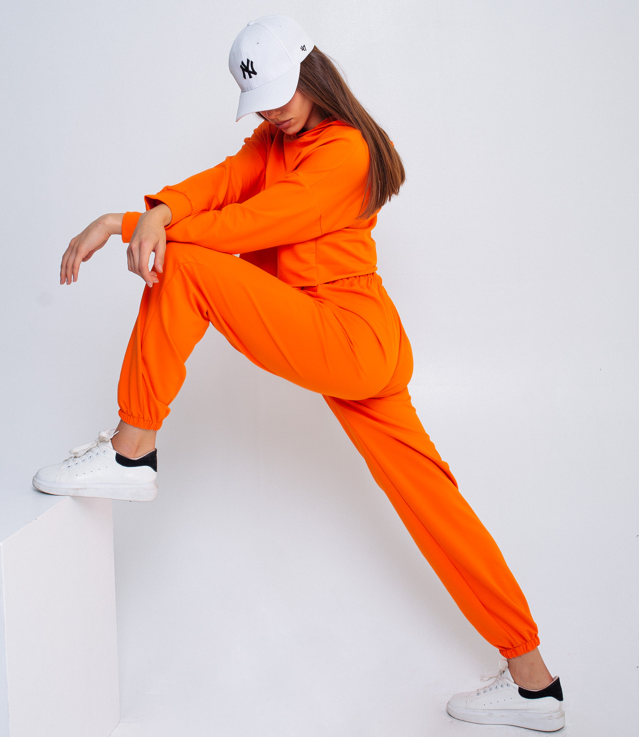 Спортивный костюм #БШ1527, оранжевый - фото 4