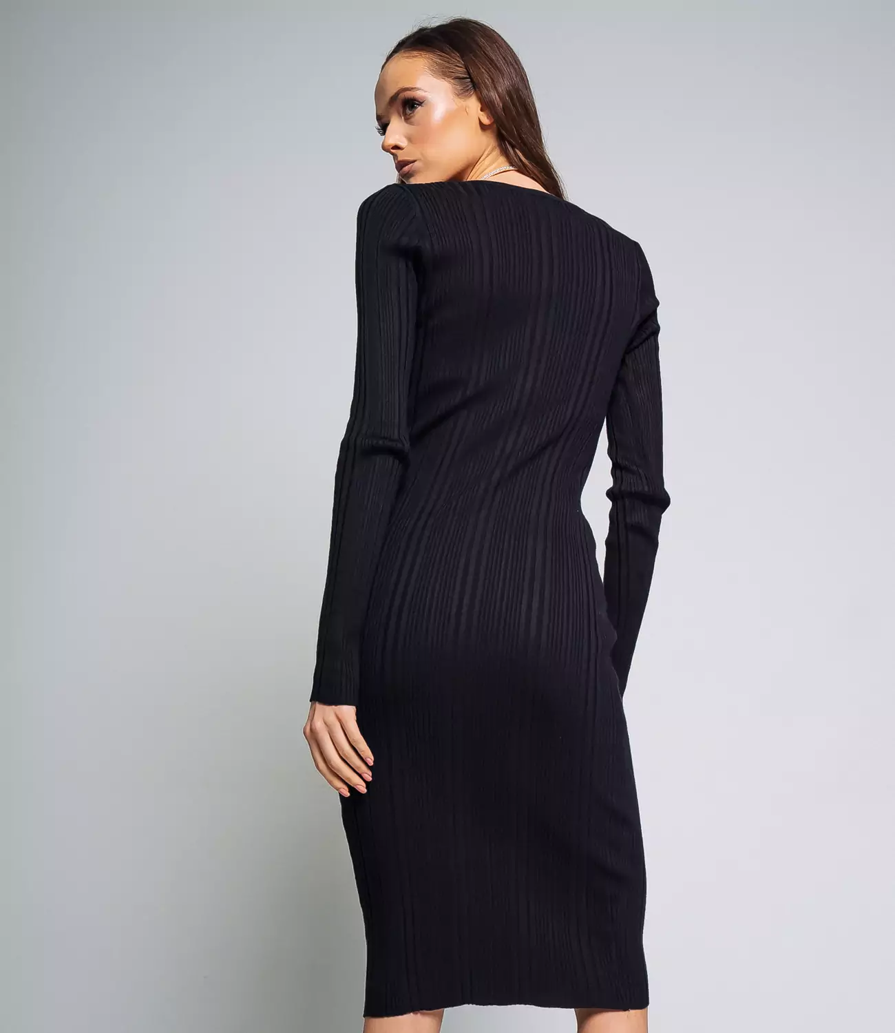 Платье #КТ307 (1), чёрный - фото 4