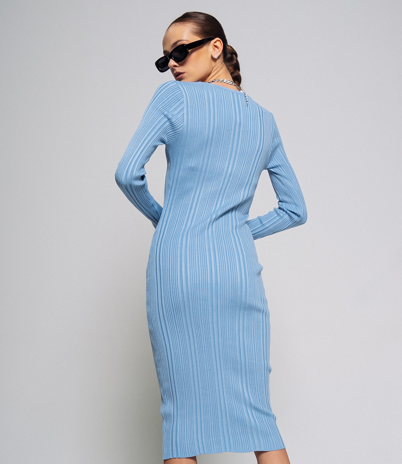 Платье #КТ307 (1), голубой - фото 4