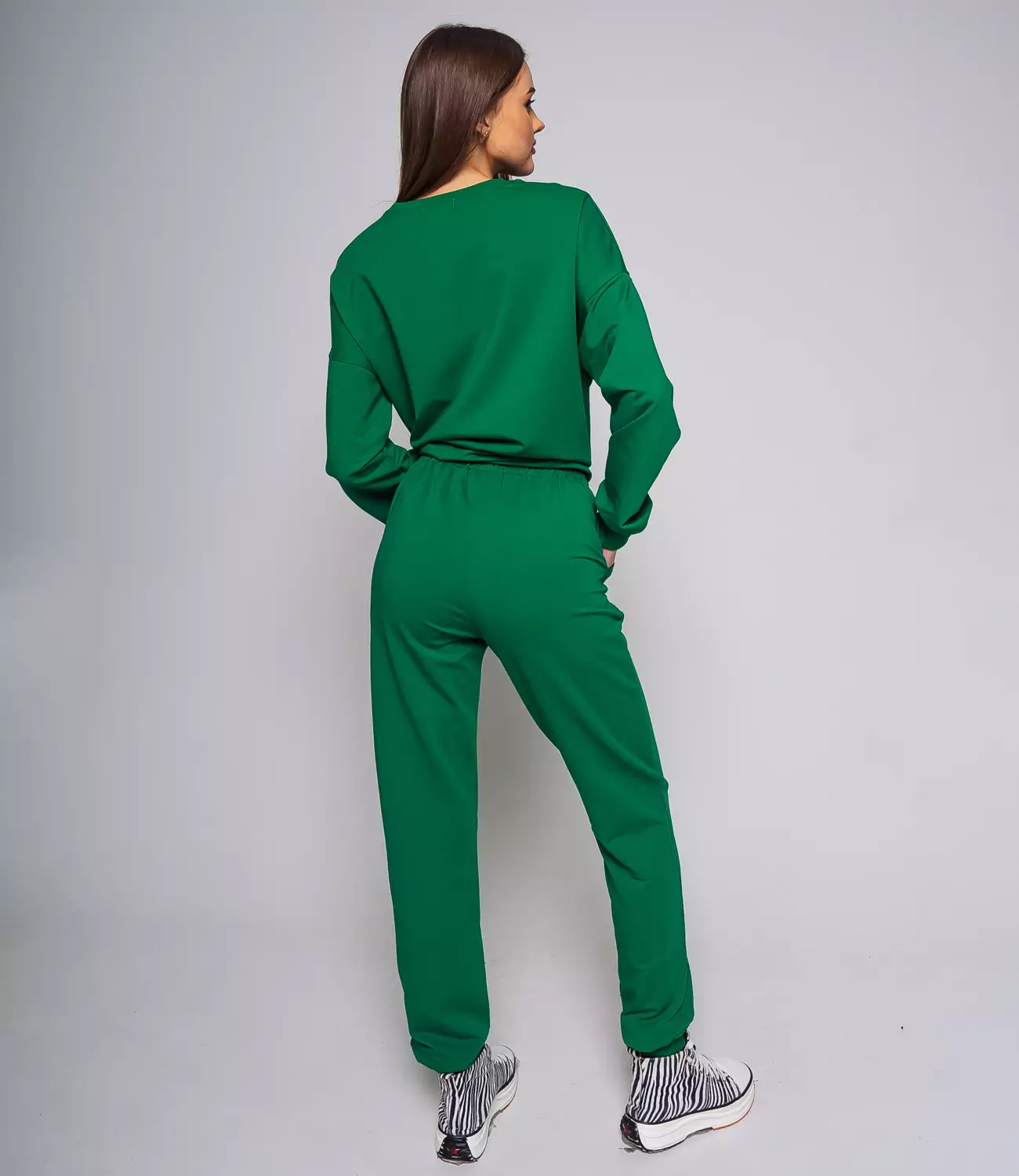 Спортивный костюм #ОБШ1878, зелёный - фото 4