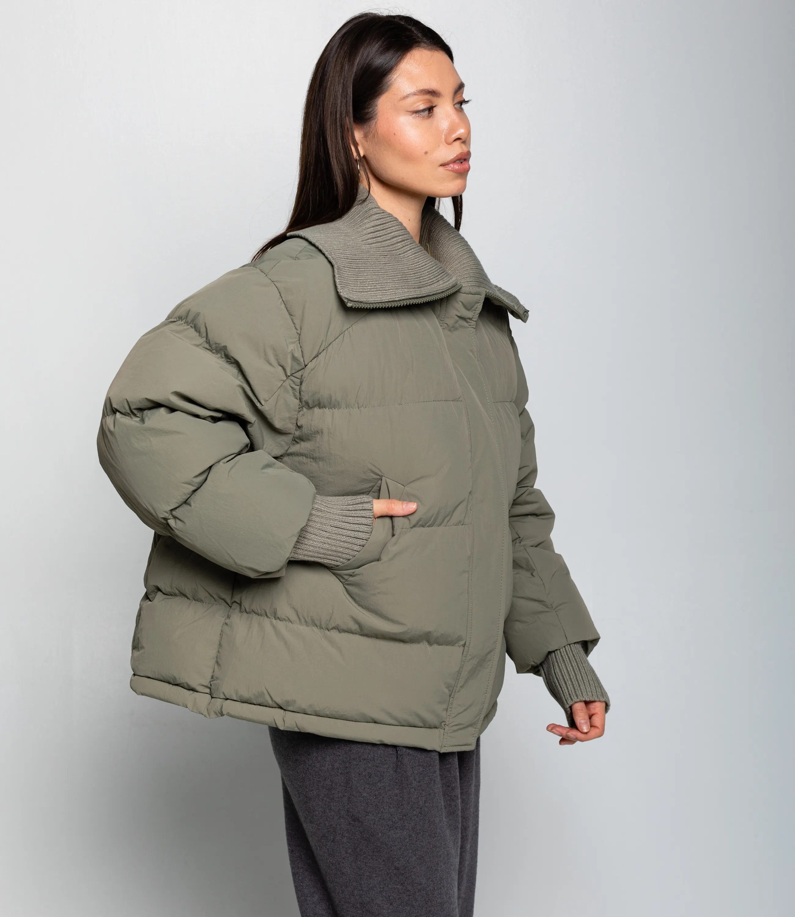 Куртка #КТ8895 (1), серо-зелёный - фото 2