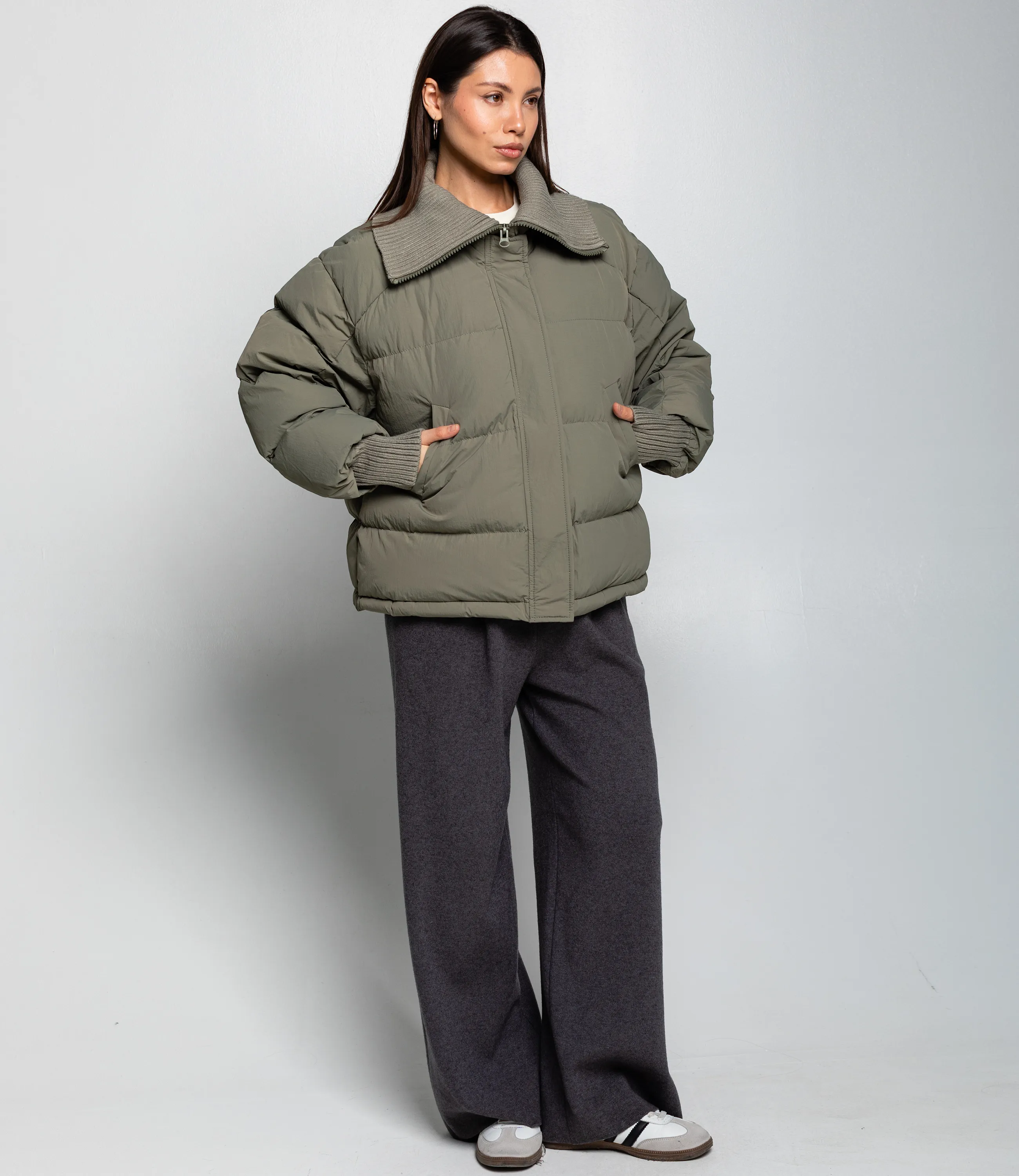 Куртка #КТ8895 (1), серо-зелёный - фото 4