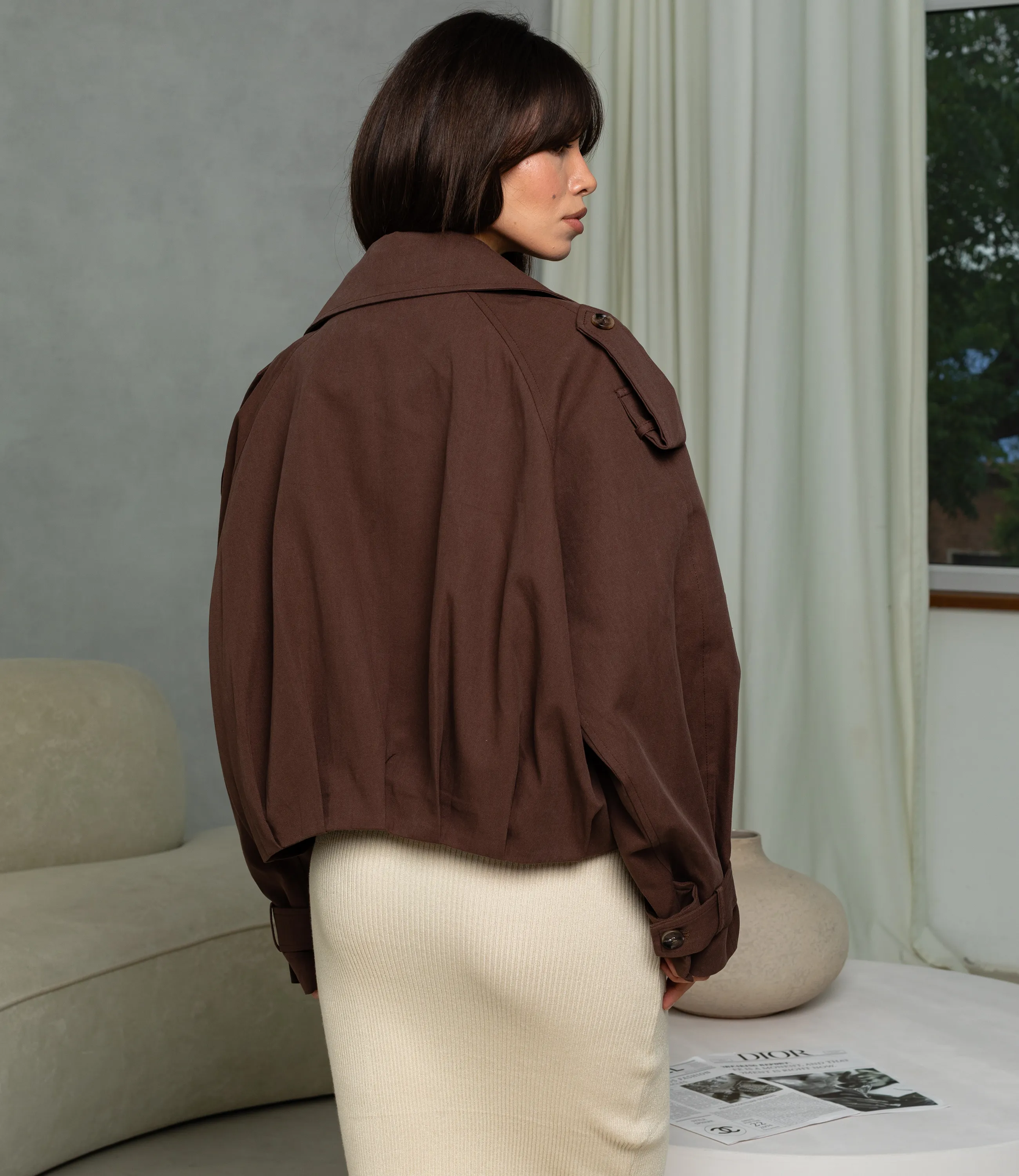 Куртка #КТ6837 (1), шоколадный - фото 3