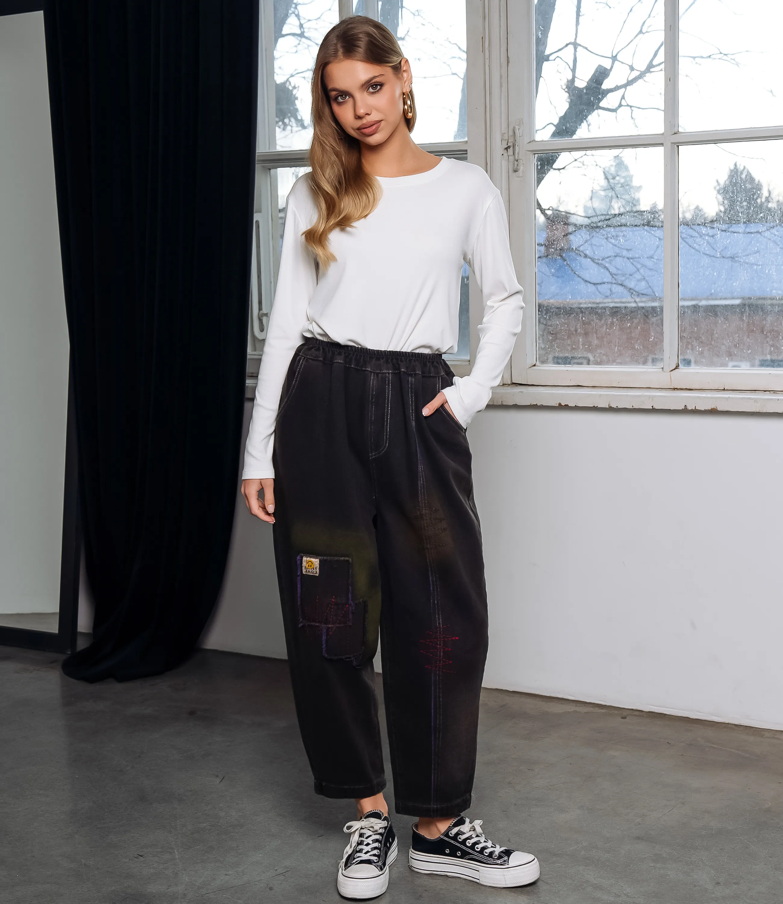 Джинсы #КТ808 (9), чёрный - фото 1