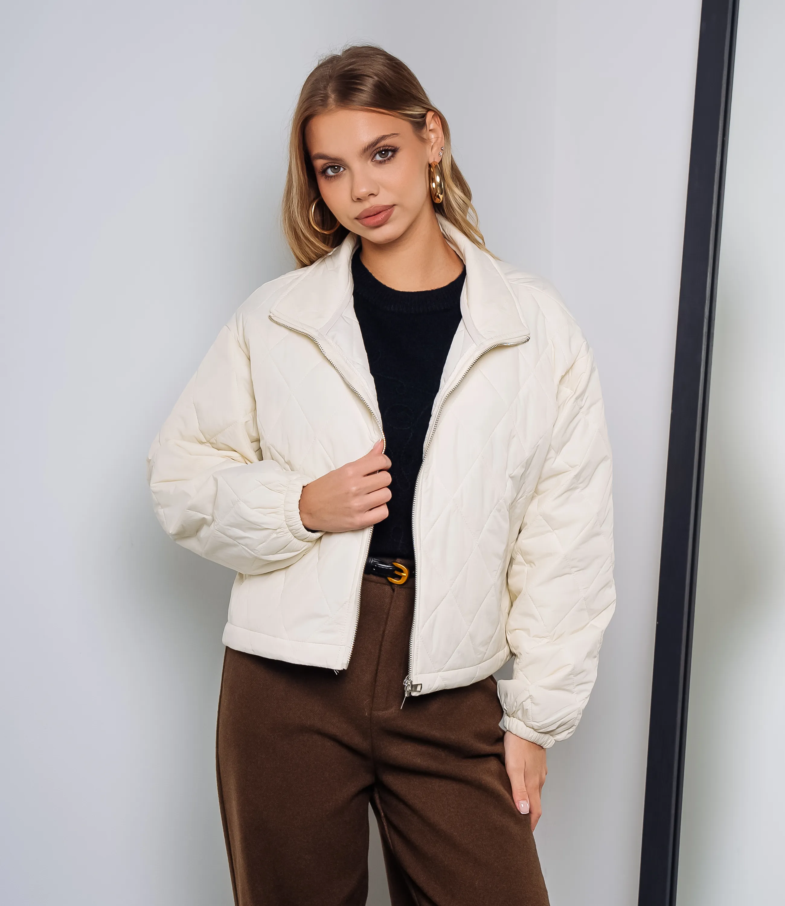 Куртка #КТ730, кремовый - фото 1