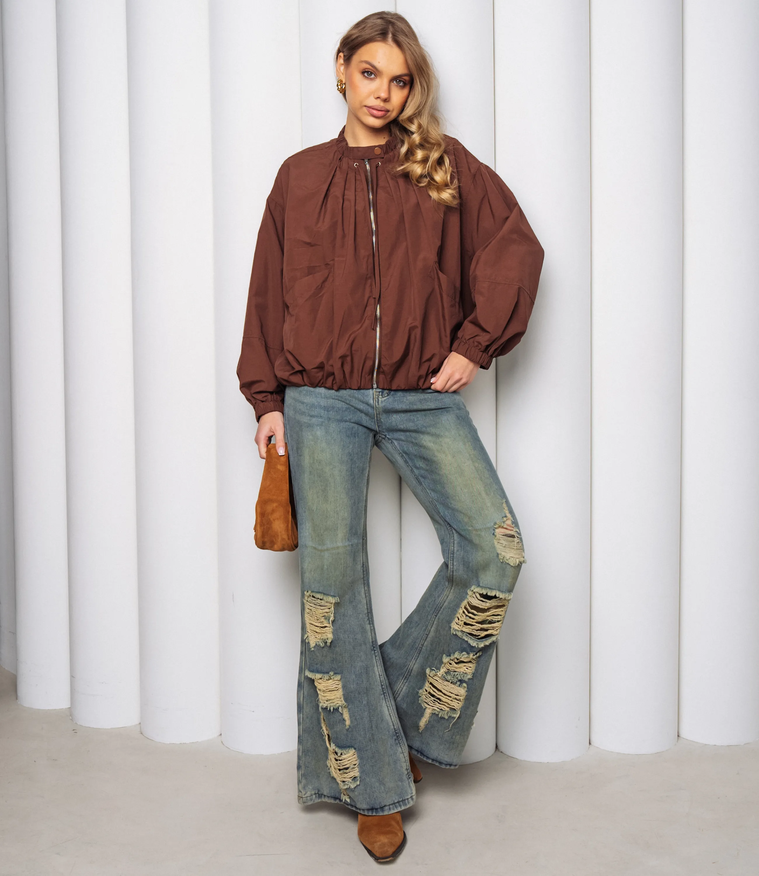 Бомбер #КТ8330 (3), шоколадный - фото 4