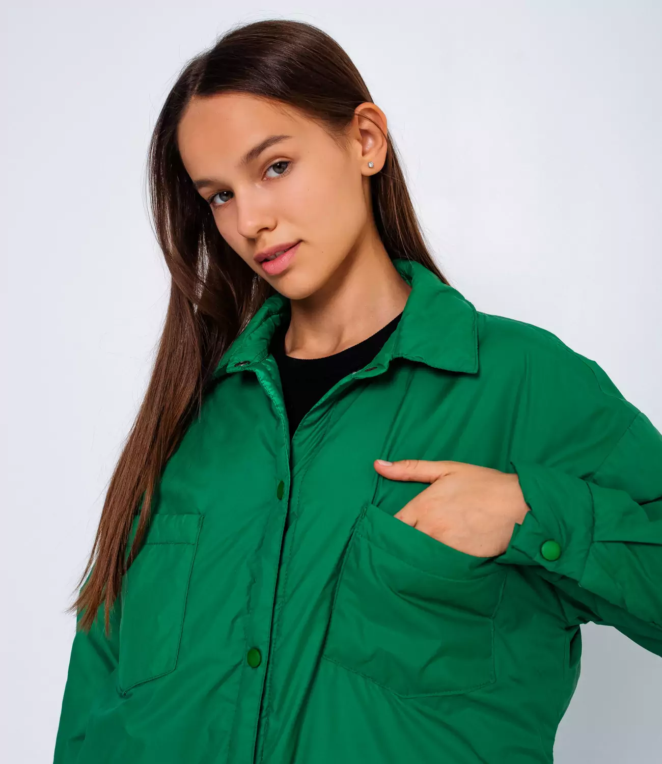 Куртка #БШ1652 зеленый - фото 5