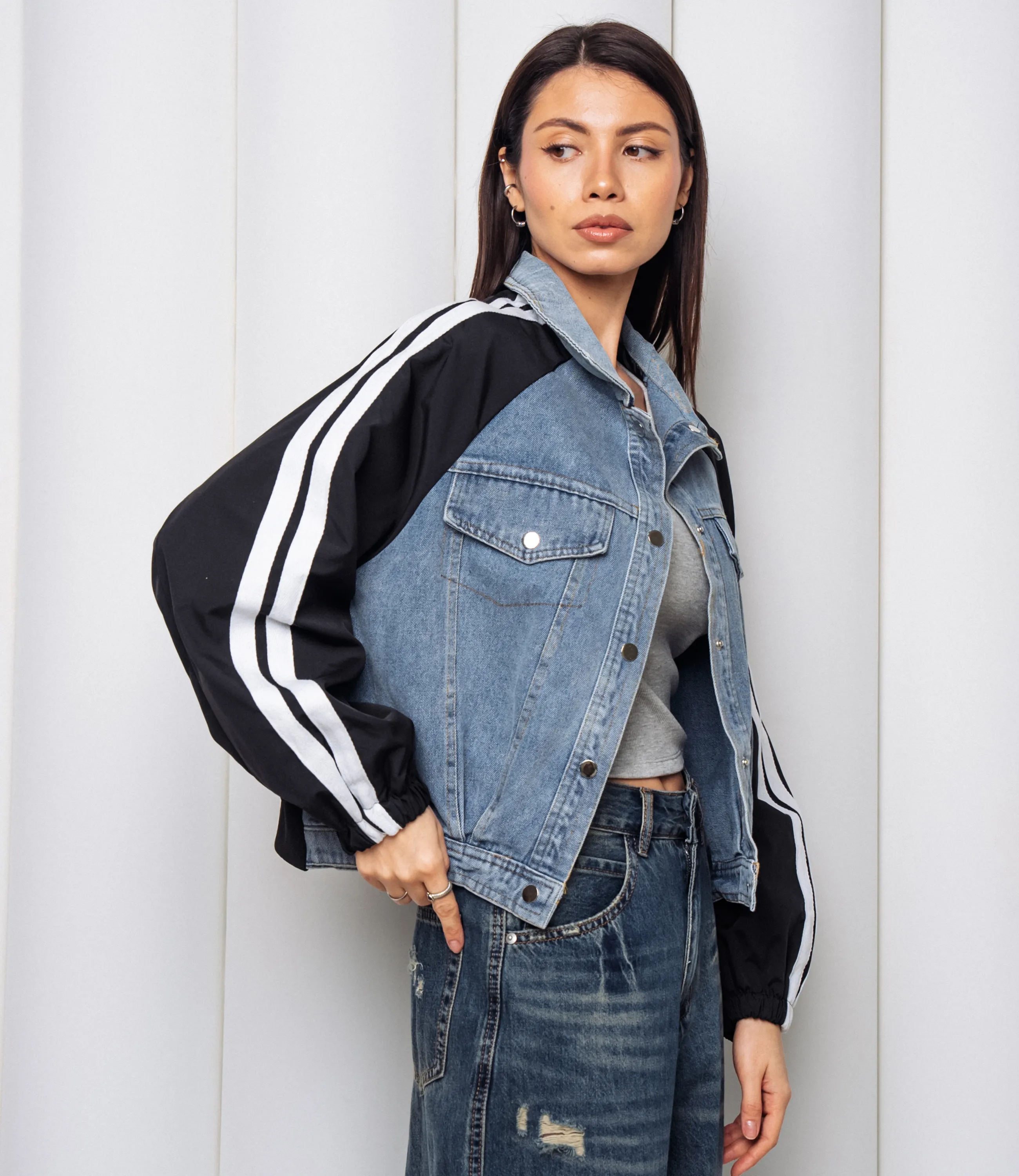 Куртка #КТ612 (5), черный, голубой - фото 2