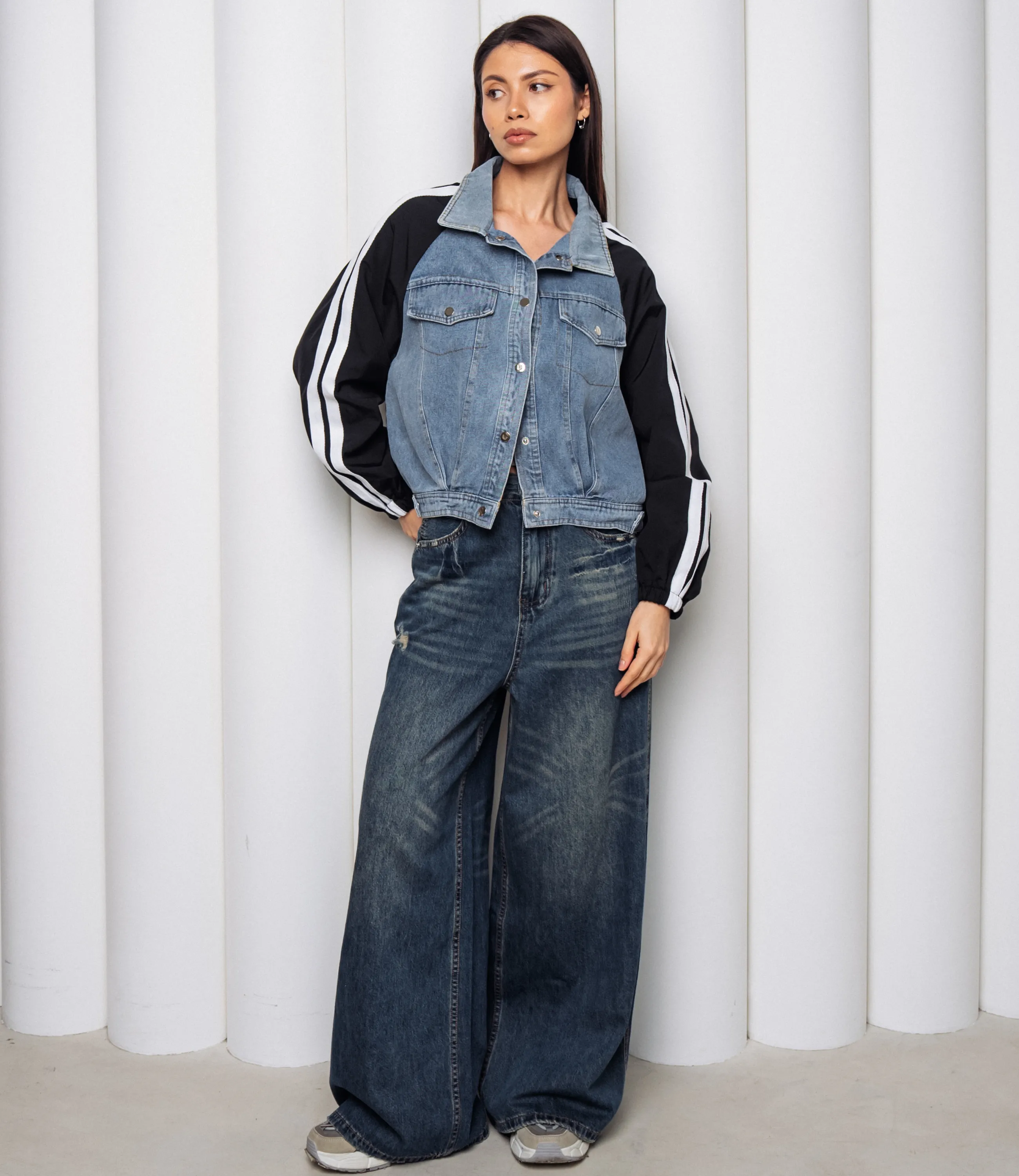 Куртка #КТ612 (5), черный, голубой - фото 4