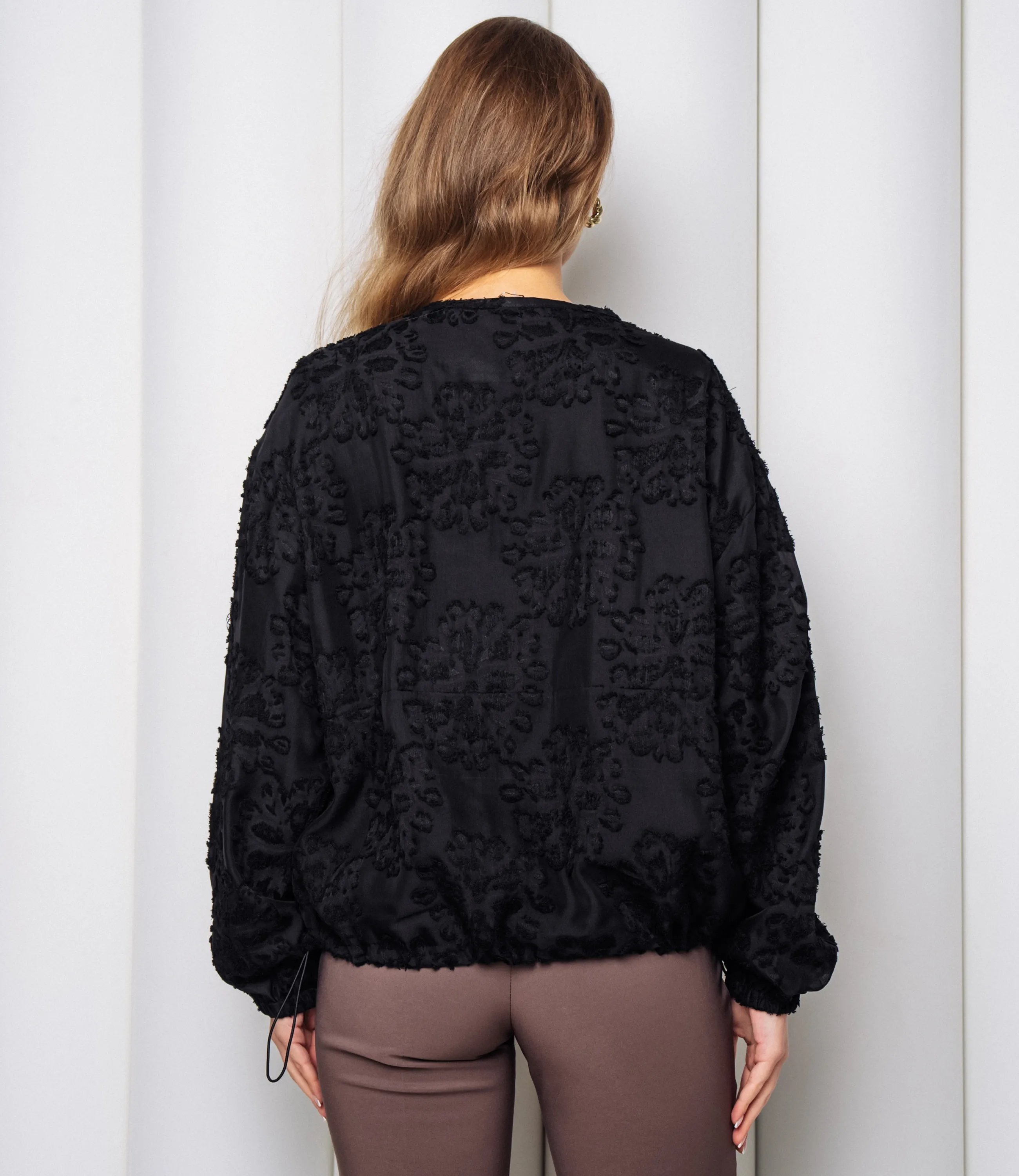 Бомбер #КТ8522 (3), чёрный - фото 3