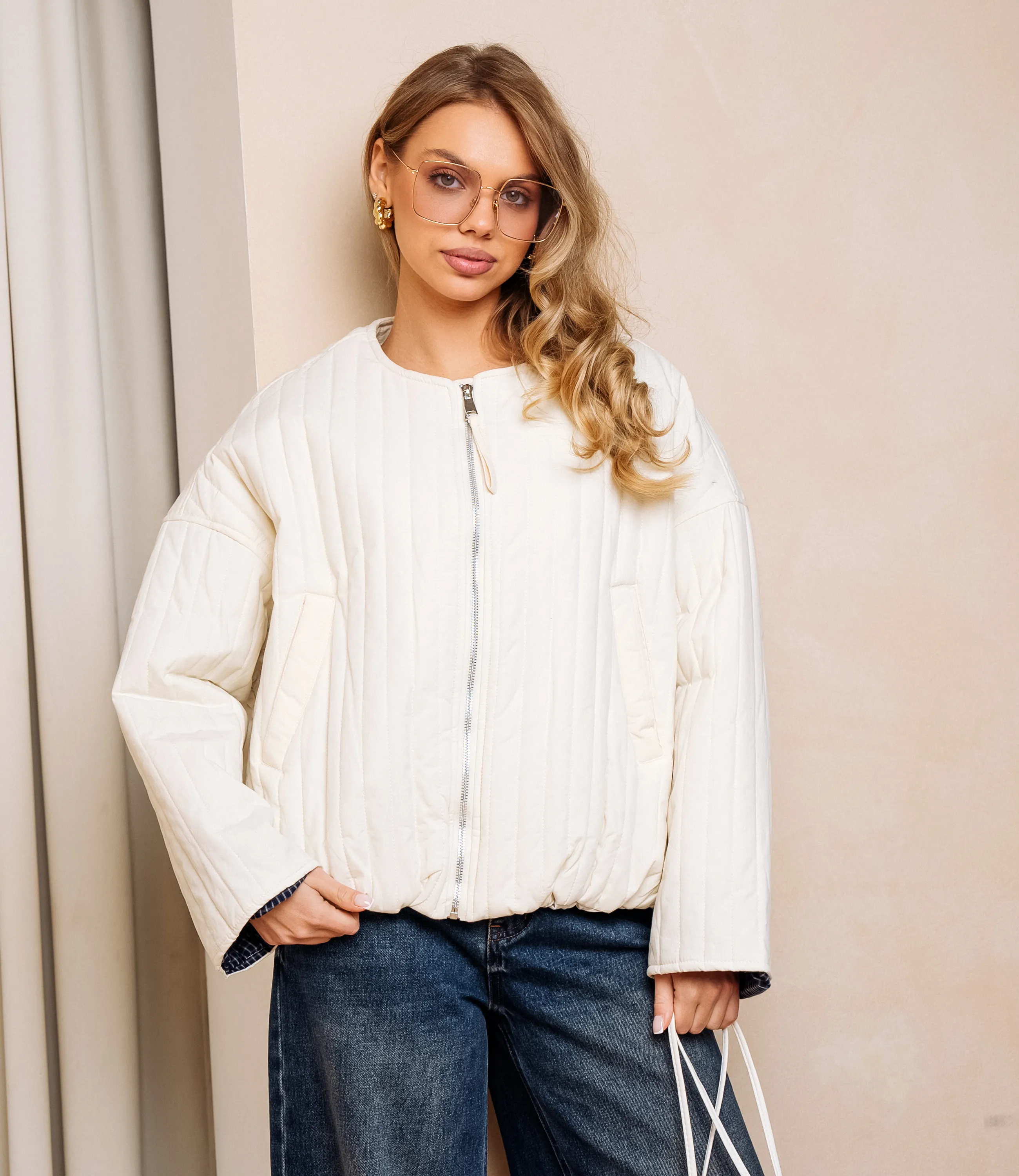 Куртка #КТ66163, кремовый - фото 1