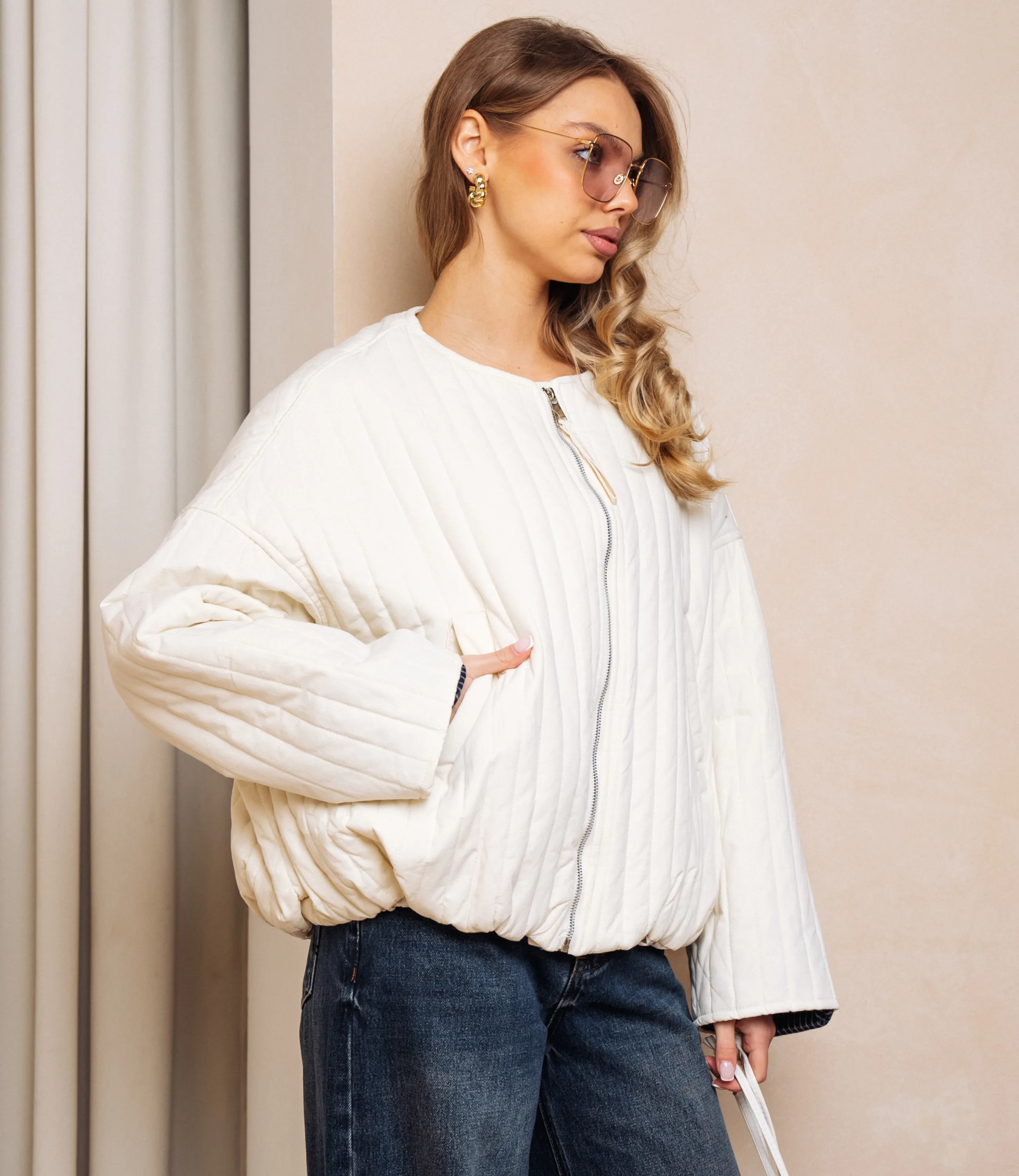 Куртка #КТ66163, кремовый - фото 2