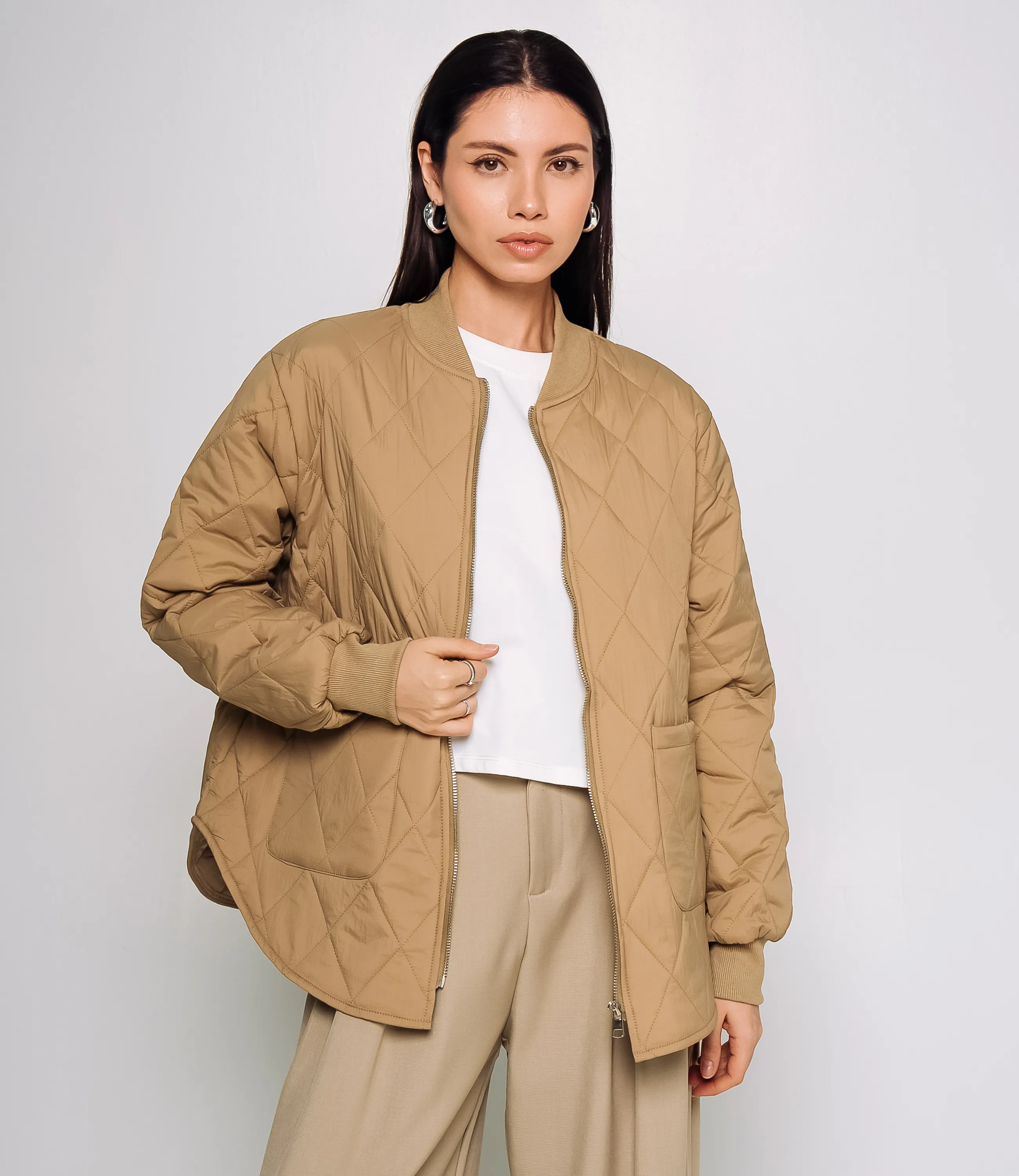 Куртка #КТ733, песочный - фото 1