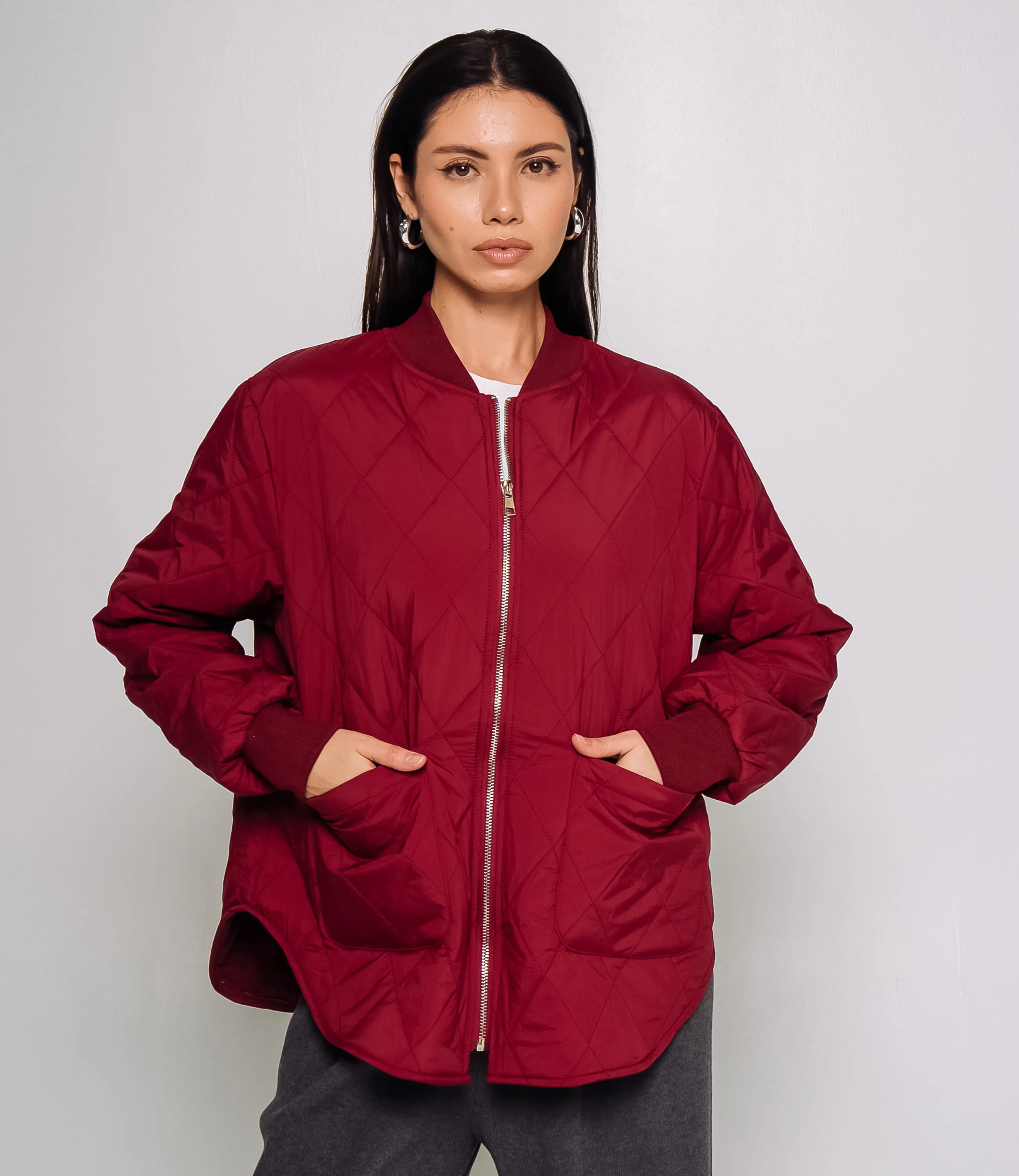 Куртка #КТ733, бордовый - фото 1